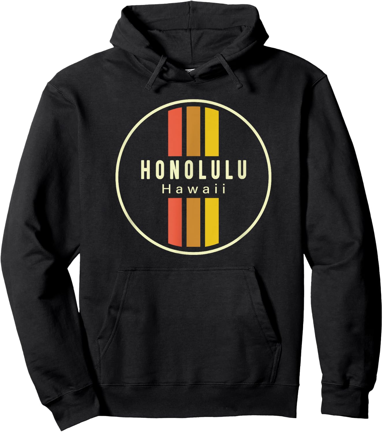 Retro Honolulu Hawaii Hoodie - Hoodie | Black