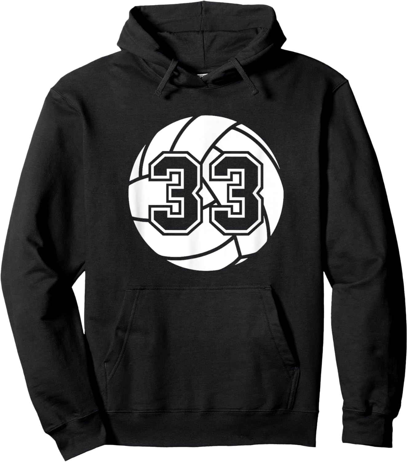 Volleyball Player #33 Volleyball Mom Dad Jersey Number 33 Hoodie - Hoodie | Black