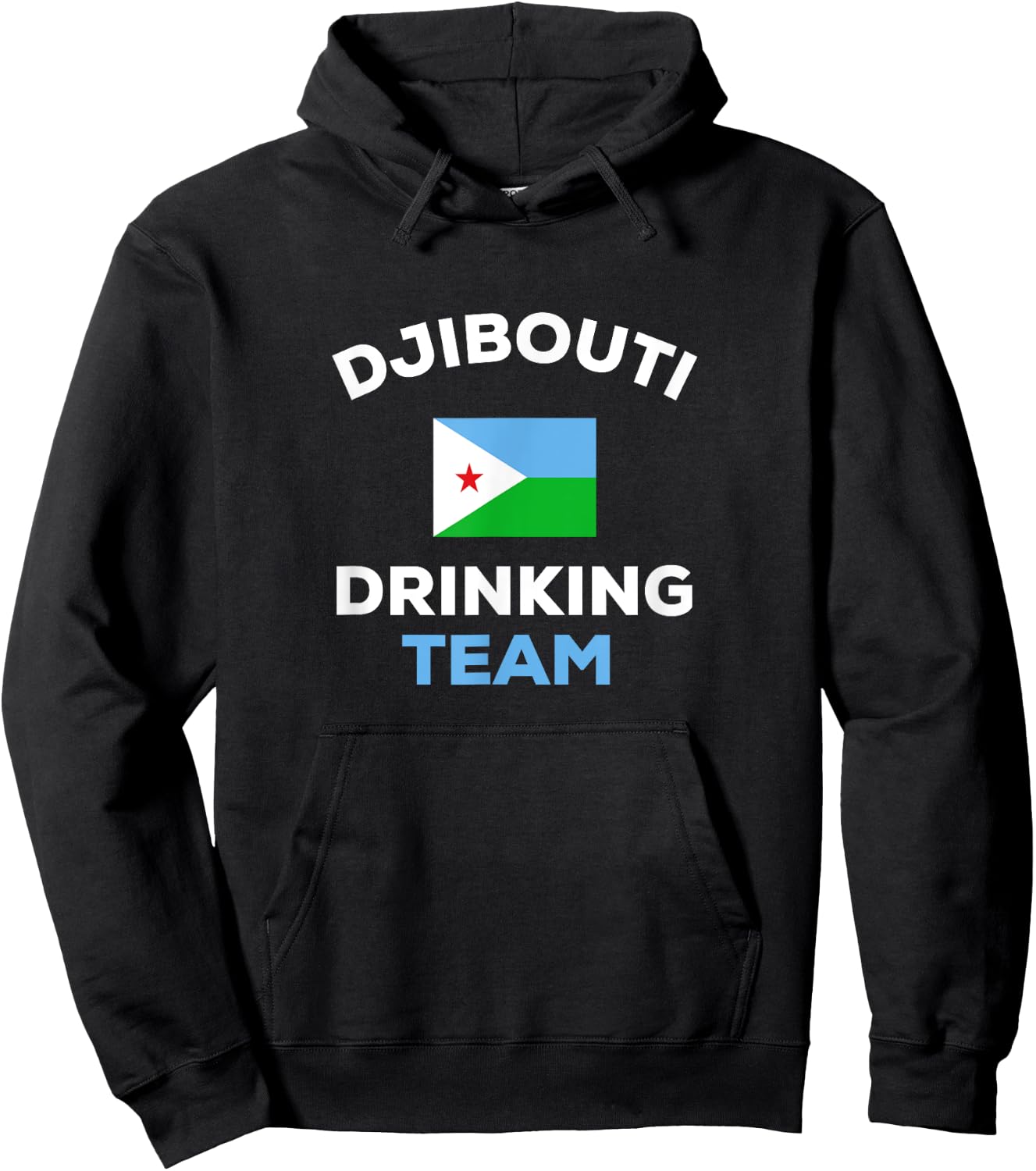 Djibouti Drinking Team Beer Country Flag Funny Hoodie - Hoodie | Black