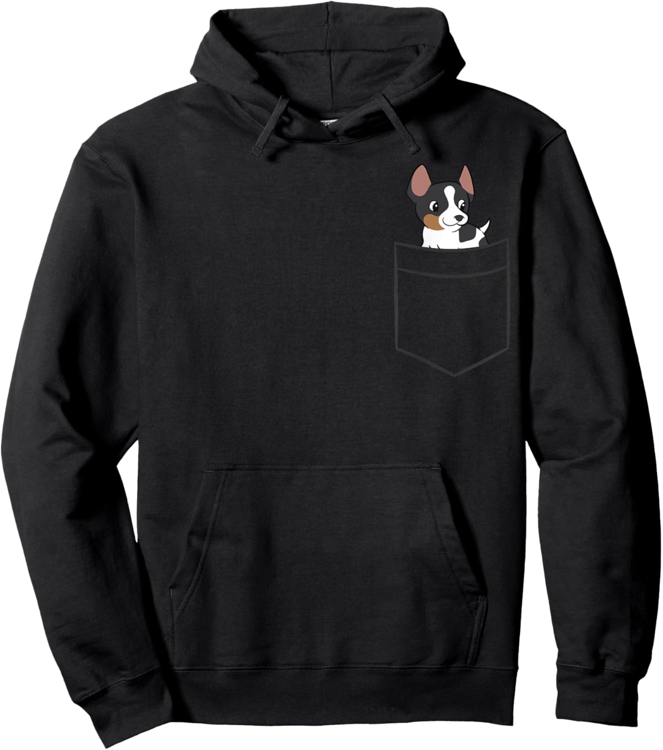 Rat Terrier Dog In Pocket Funny Rat Terrier Women Kids Hoodie - Hoodie | Black