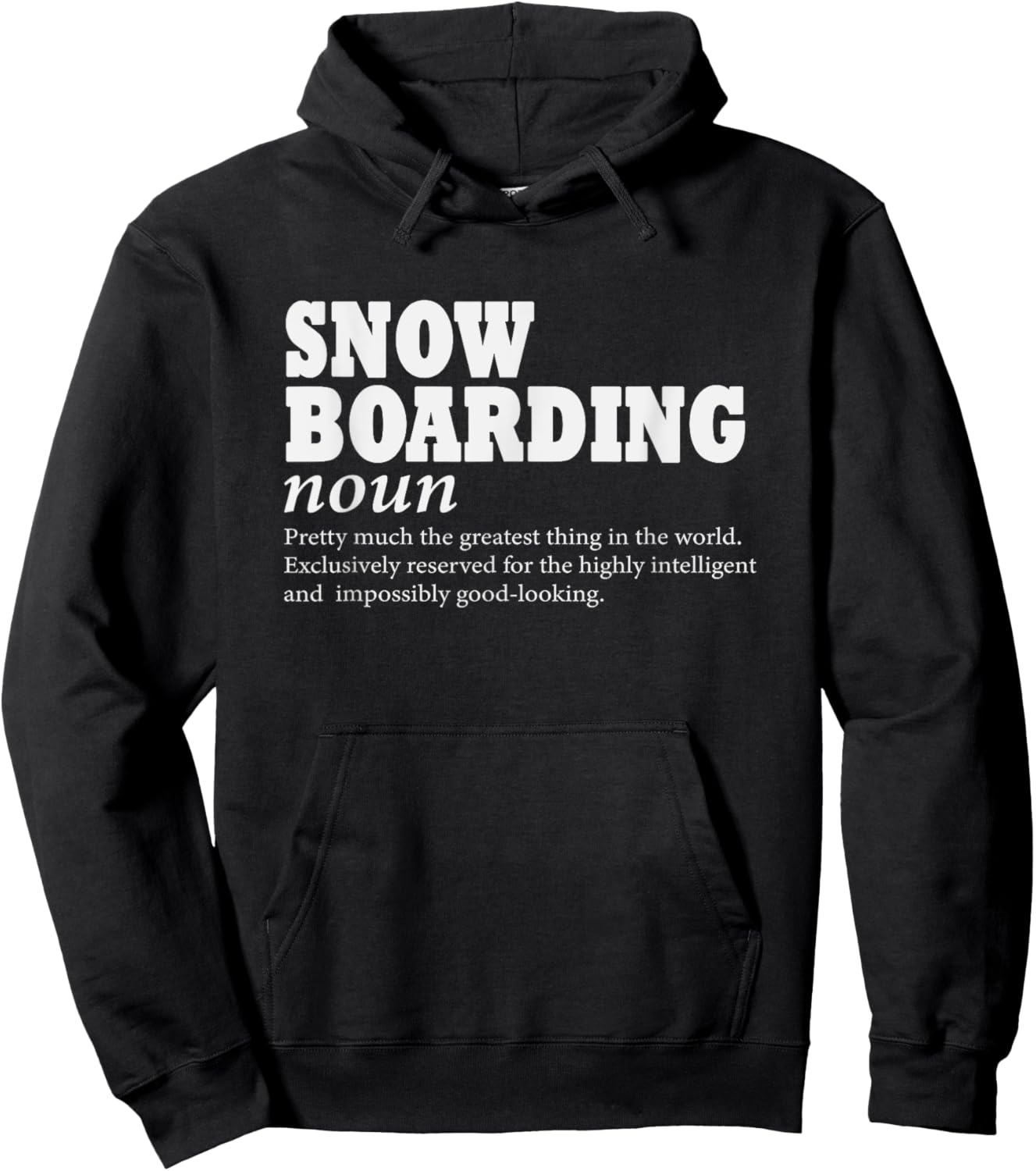 Snowboarding Definition Snowboard Funny Snowboarding Hoodie - Hoodie | Black