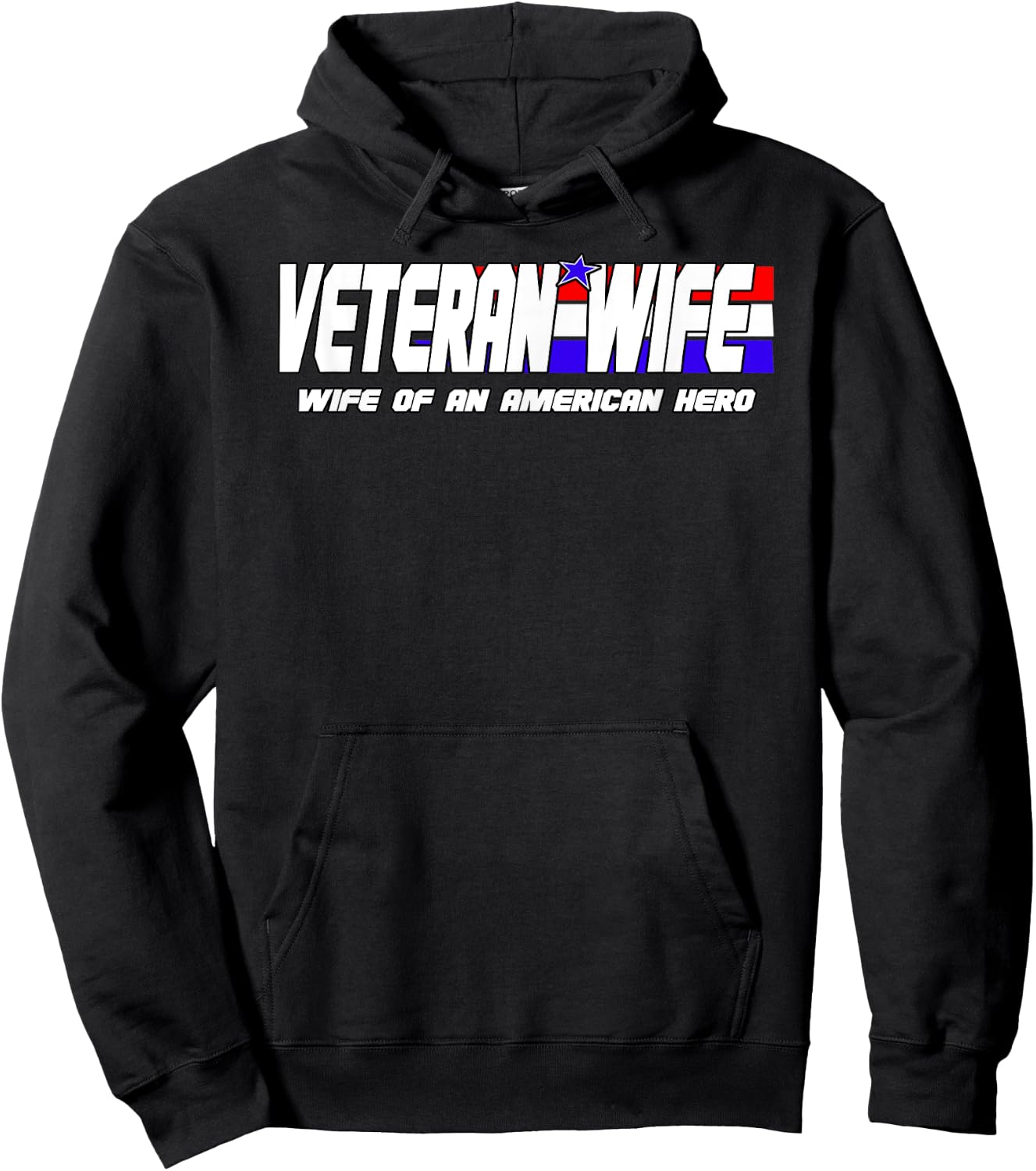Veteran Wife Shirt Retired Military Veteran Wife Gift Hoodie - Hoodie | Black