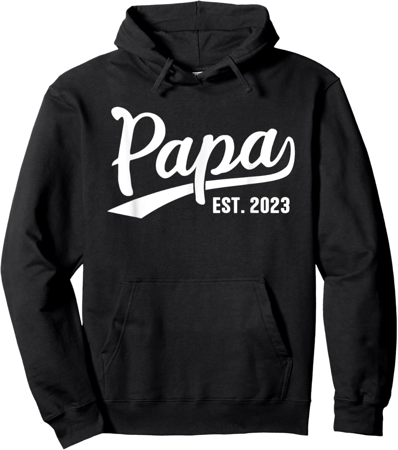 Papa 2023 Papa Since 2023 Papa Est 2023 Hoodie - Hoodie | Black