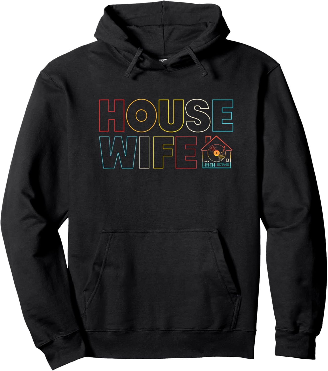 Retro House Wife Rave Techno House Music Hoodie - Hoodie | Black