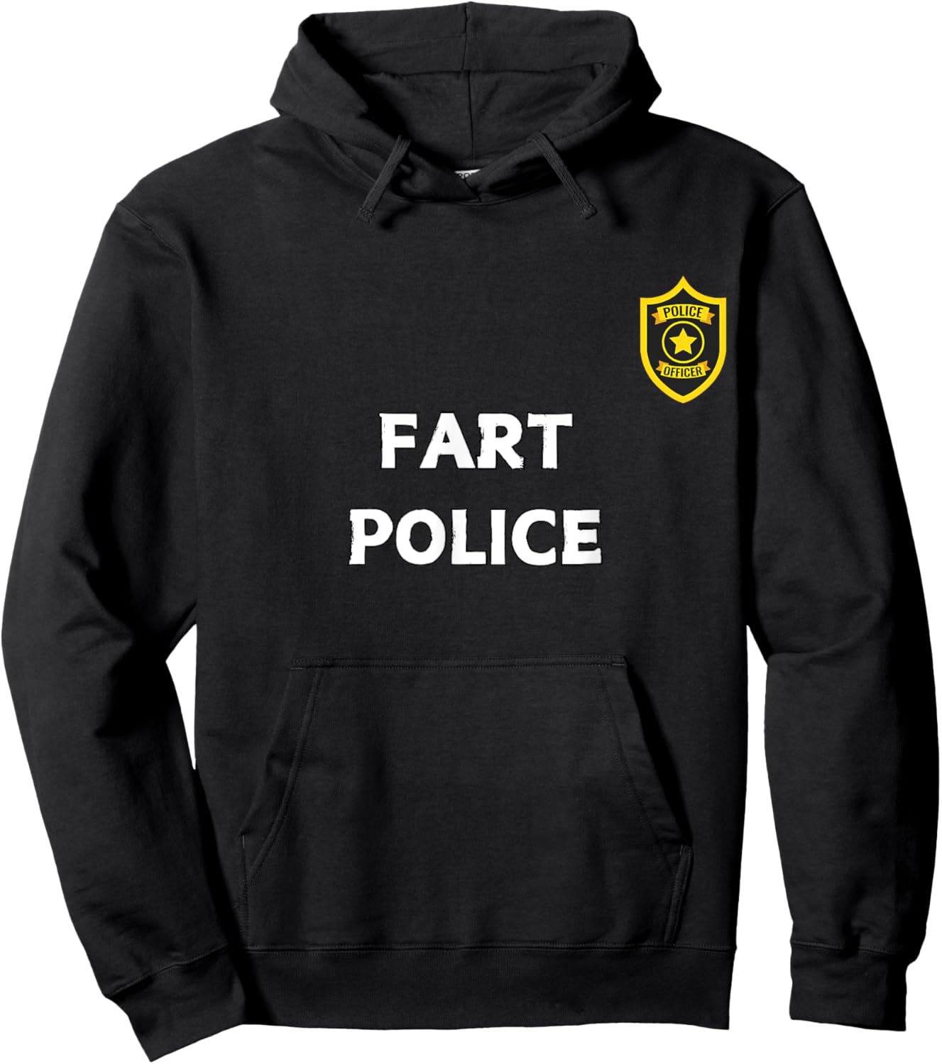 Fun Graphic-Fart Police Hoodie - Hoodie | Black