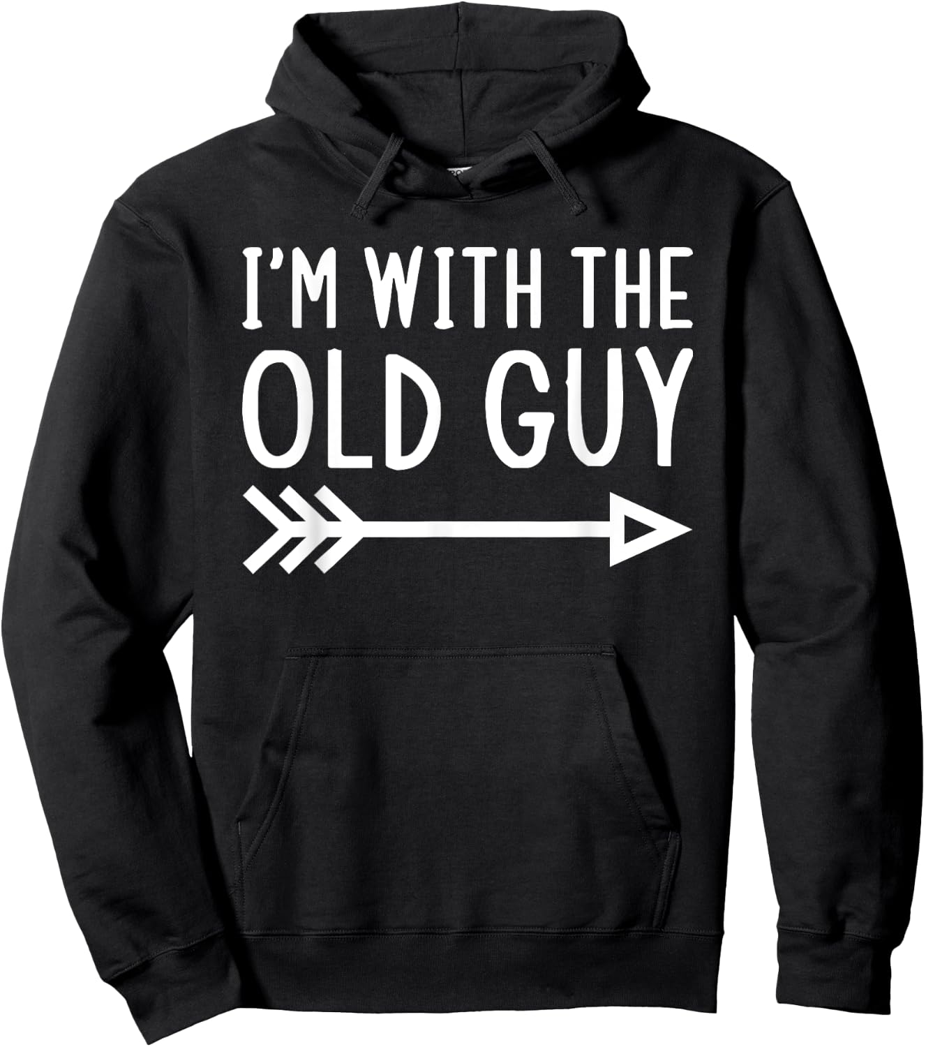 I'm With The Old Guy Funny Matching Halloween Couple Costume Hoodie - Hoodie | Black