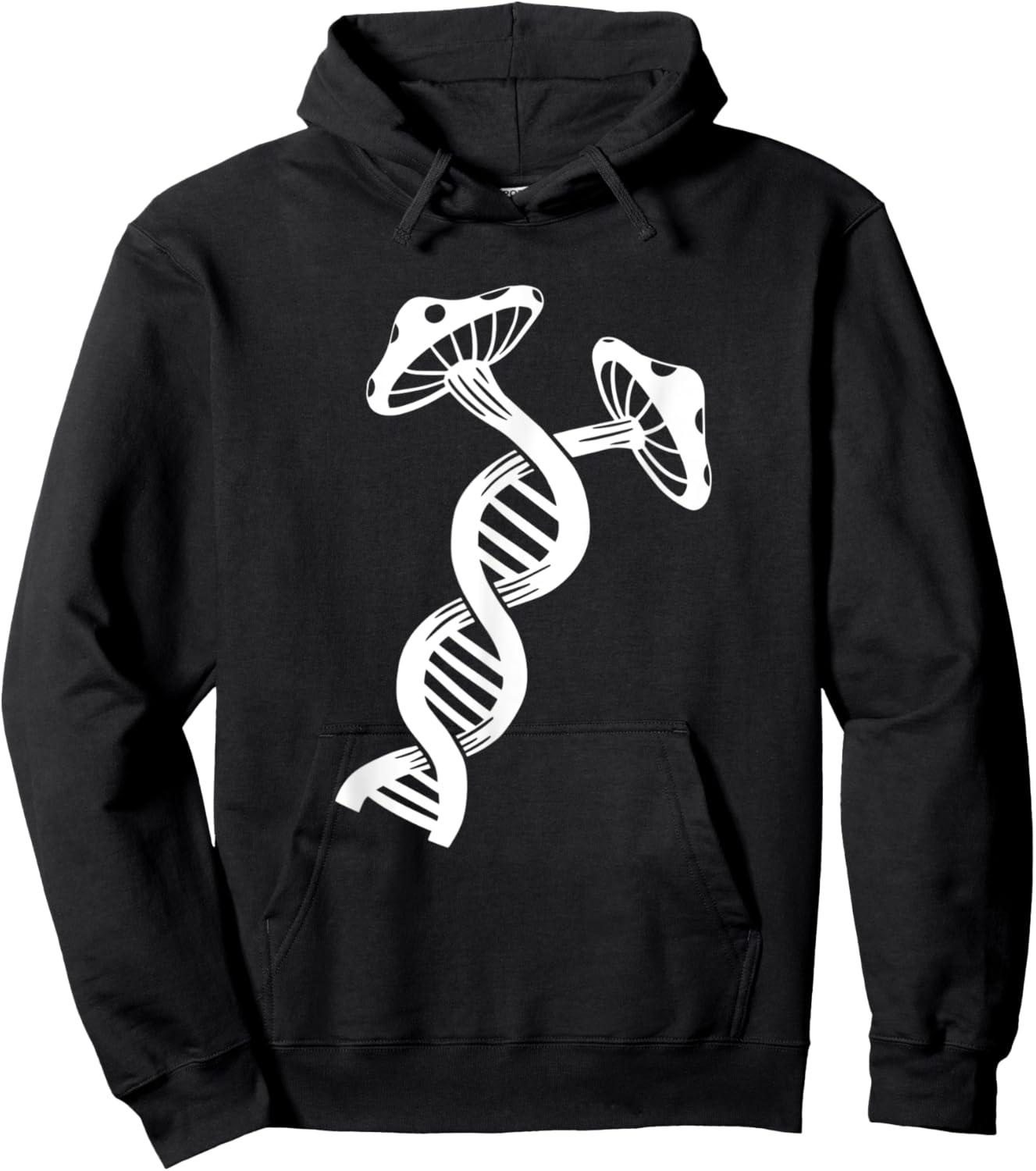 Mushrooms DNA - Vegan Fungus Fungi Hunting - Mushroom Hoodie - Hoodie | Black