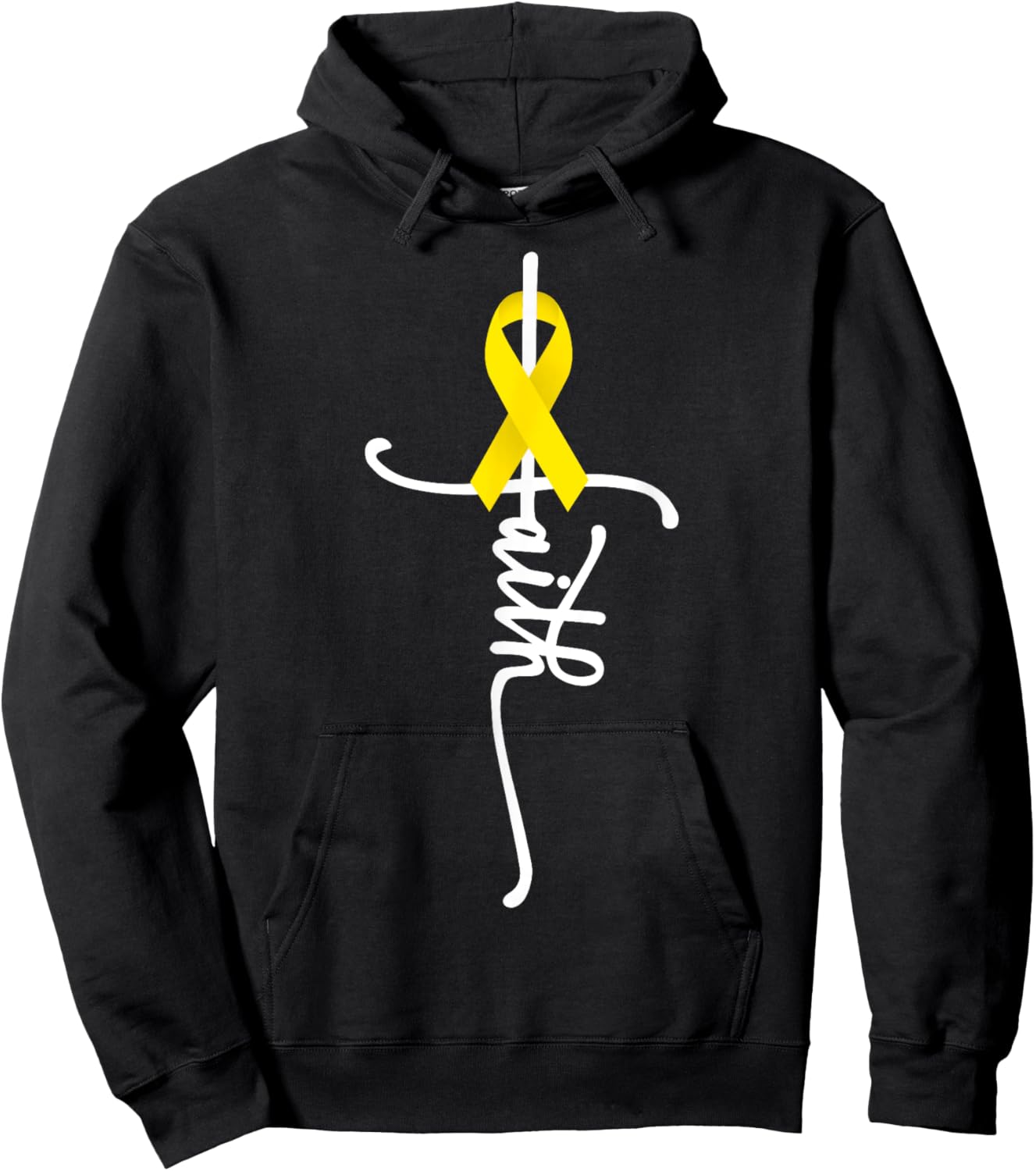 Sarcoma Bone Cancer Faith Sarcoma Bone Cancer Awareness Hoodie - Hoodie | Black