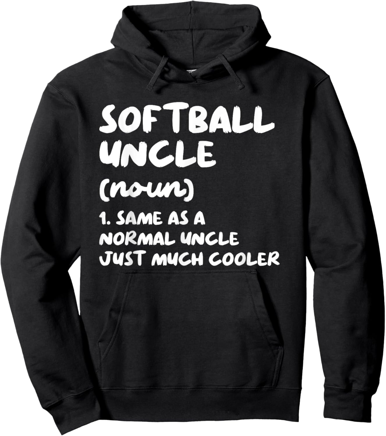 Softball Uncle Definition Funny Sports Hoodie - Hoodie | Black