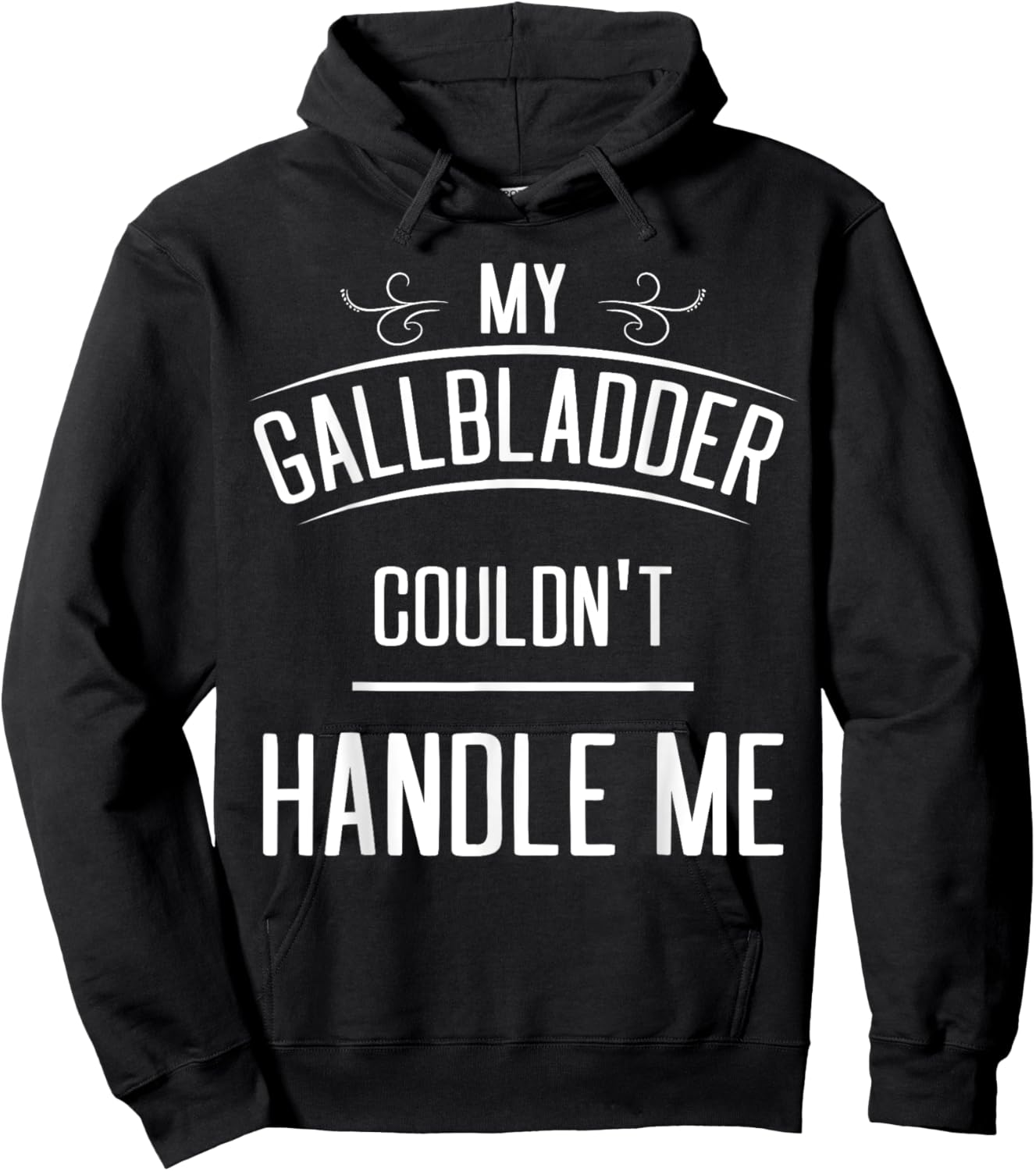 Funny Gallbladder Surgery - Women's Adults Black Cotton Blend - Small - Short Sleeve - - Modern Fun Theme - Gallbladder Removal Cholecystectomy Hoodie - Hoodie | Black