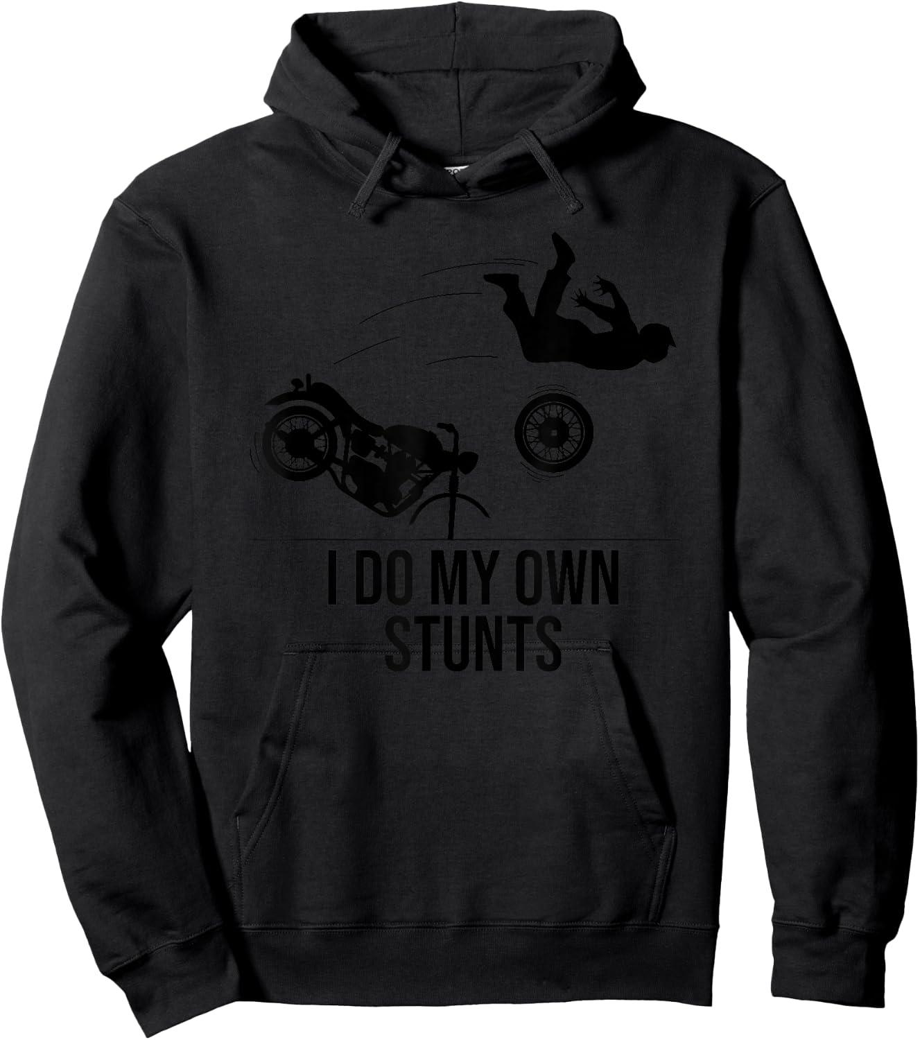 Funny I Do My Own Stunts Cool Motorcycle Gift Women Hoodie - Hoodie | Black