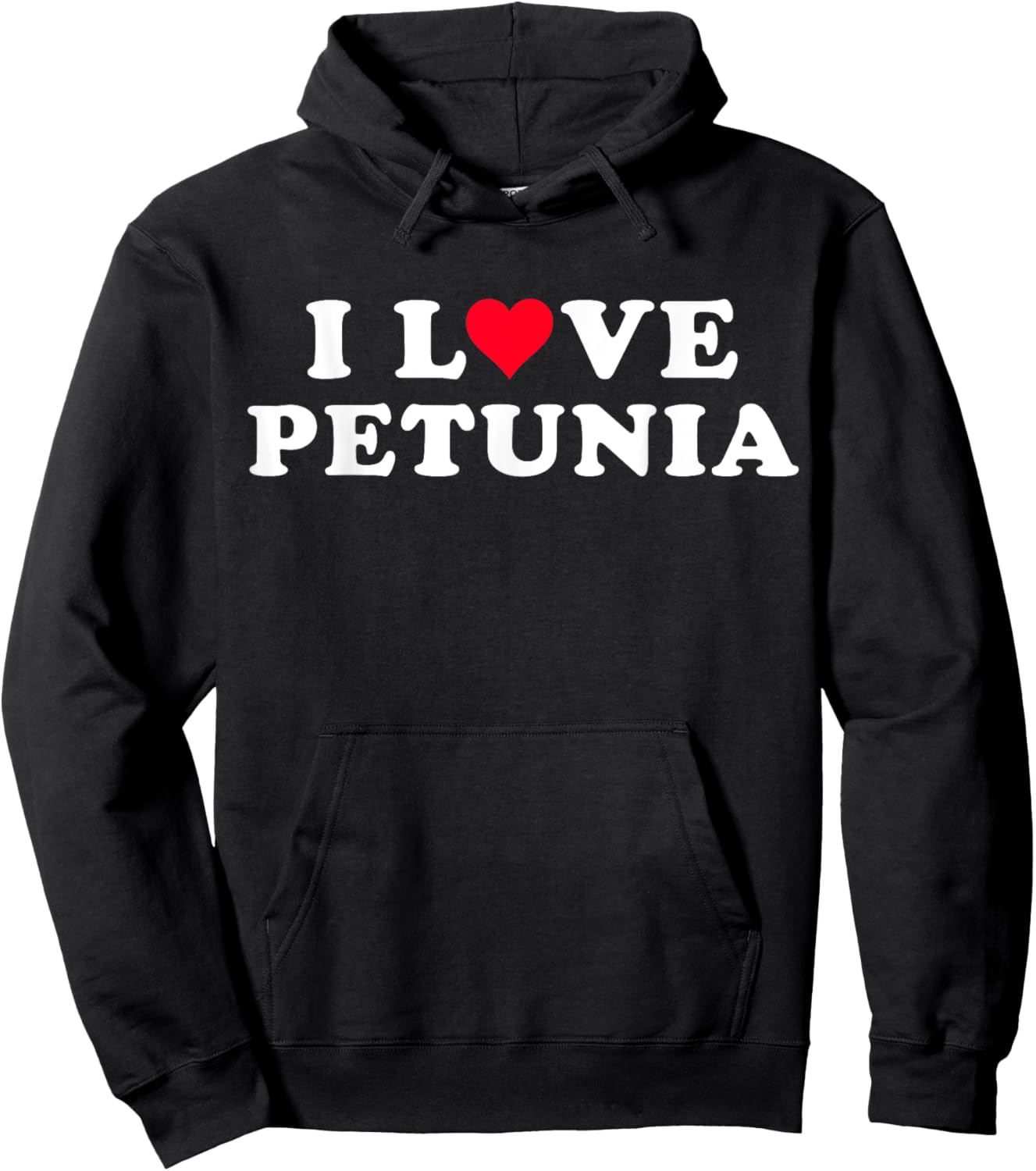 I Love Petunia Matching Girlfriend & Boyfriend Petunia Name Hoodie - Hoodie | Black