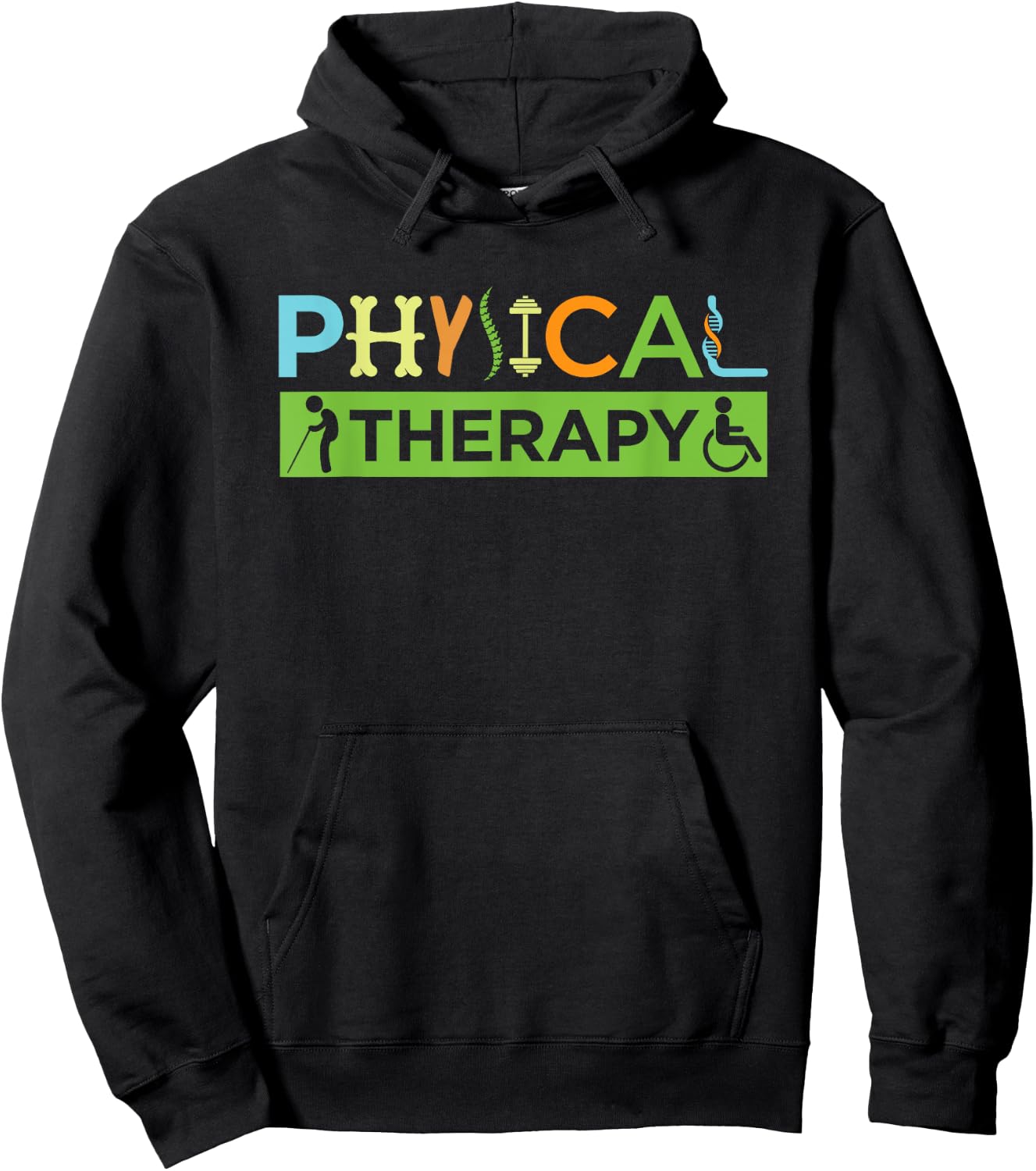 PT Physical Therapy Gift Therapist Month Hoodie - Hoodie | Black