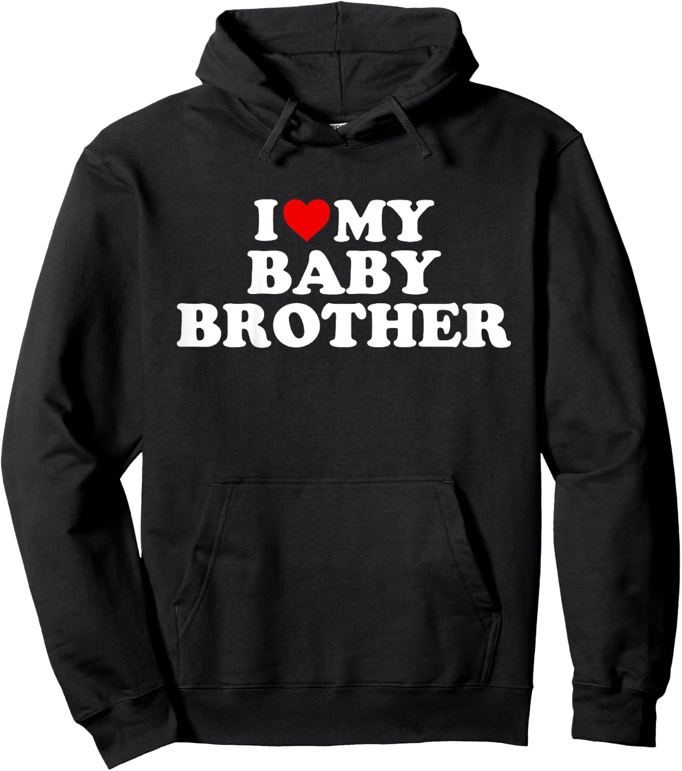 Kids I Love My Baby Brother Hoodie - Hoodie | Black