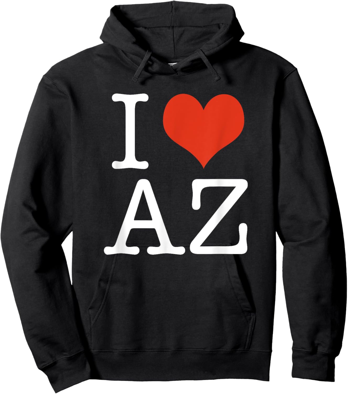 I Love AZ Arizona USA American Hoodie - Hoodie | Black