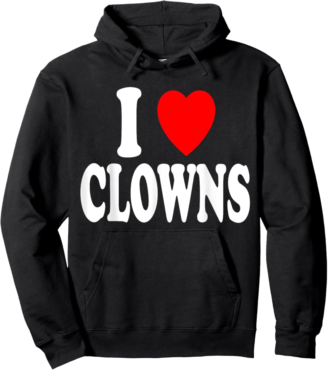 I Heart (Love) Clowns Hoodie - Hoodie | Black