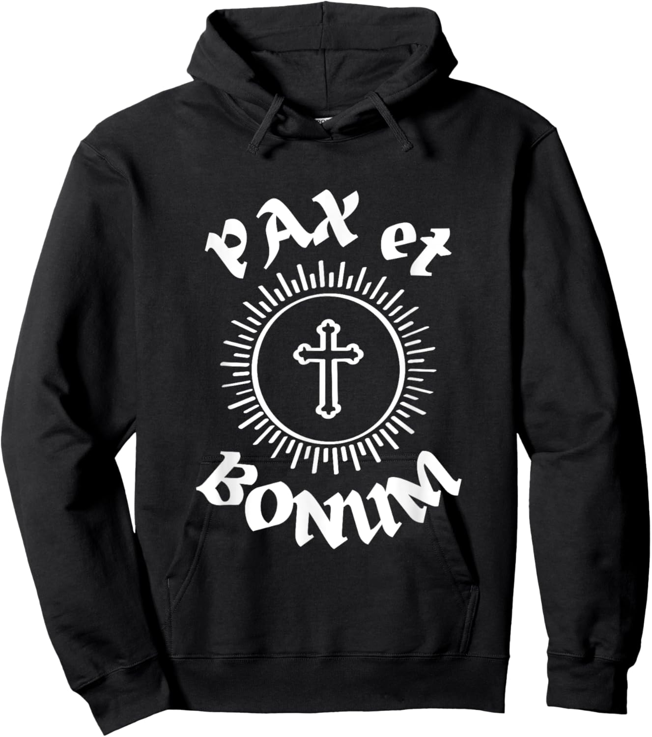 Pax et Bonum. Peace and Goodness. Saint Francis Message Hoodie - Hoodie | Black