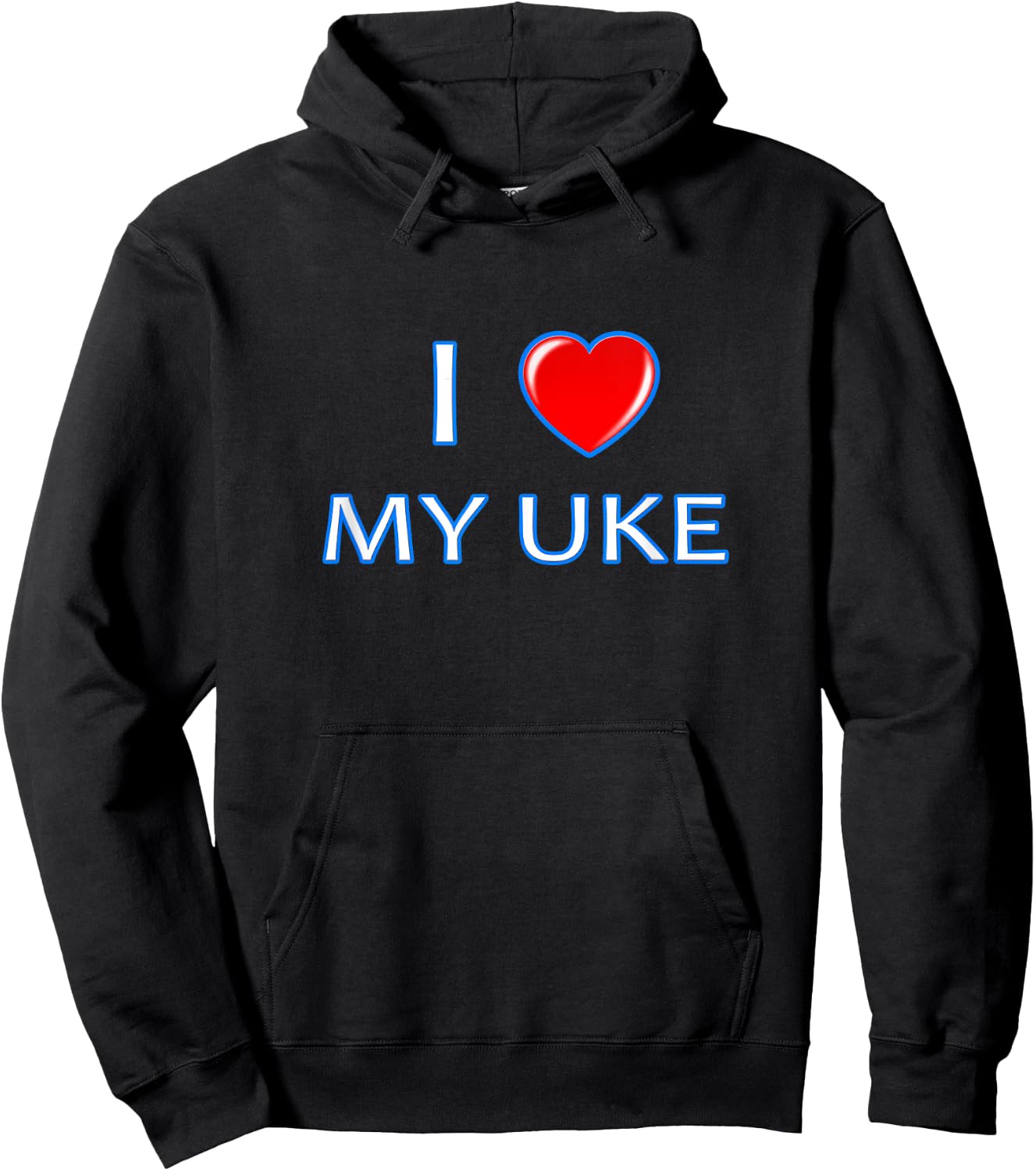 I love my Uke - great for Gay Yaoi Anime lovers Hoodie - Hoodie | Black