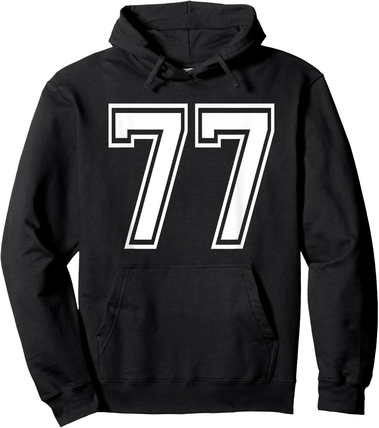 Number 77 Birthday 77th Sports Player Team Numbered Jersey Hoodie - Hoodie | Black