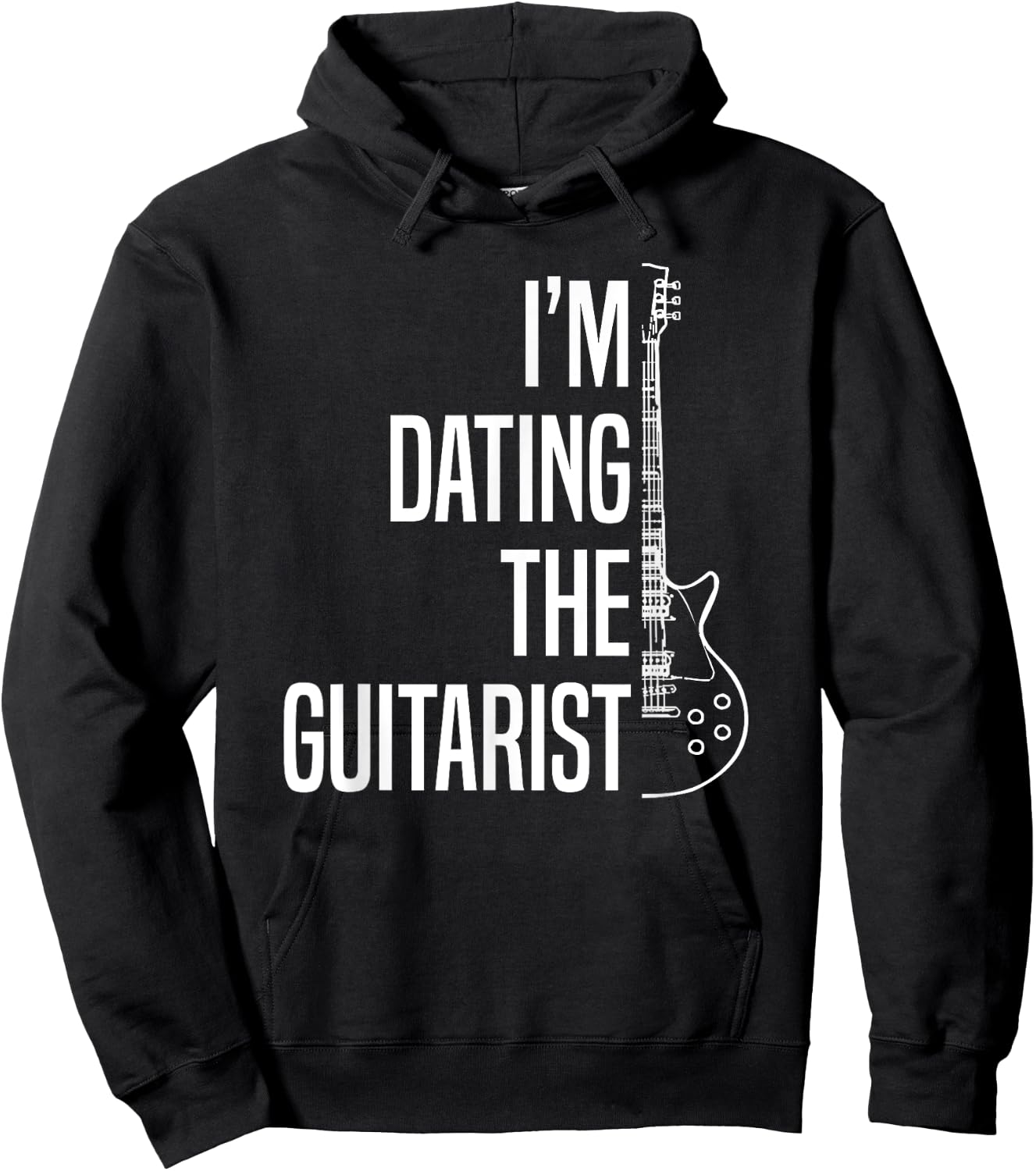 I'm Dating The Guitarist-Guitar Player-Guitarist Gift Hoodie - Hoodie | Black