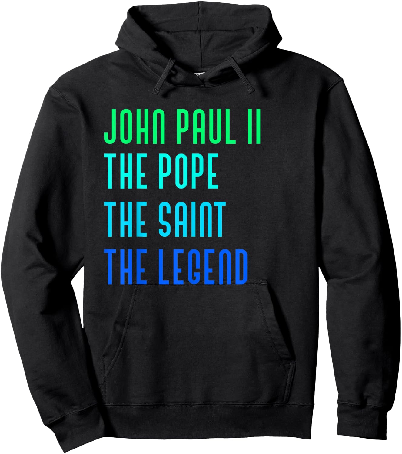 Pope John Paul II Generation Saint Catholic Rainbow Gift Hoodie - Hoodie | Black