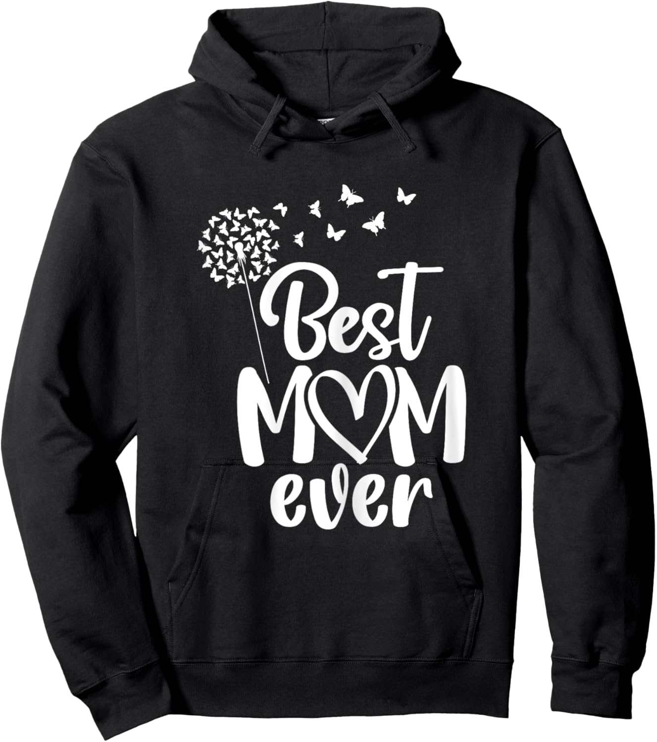 Butterflies Best Mom Ever From Daughter Son On Mother's Day Hoodie - Hoodie | Black