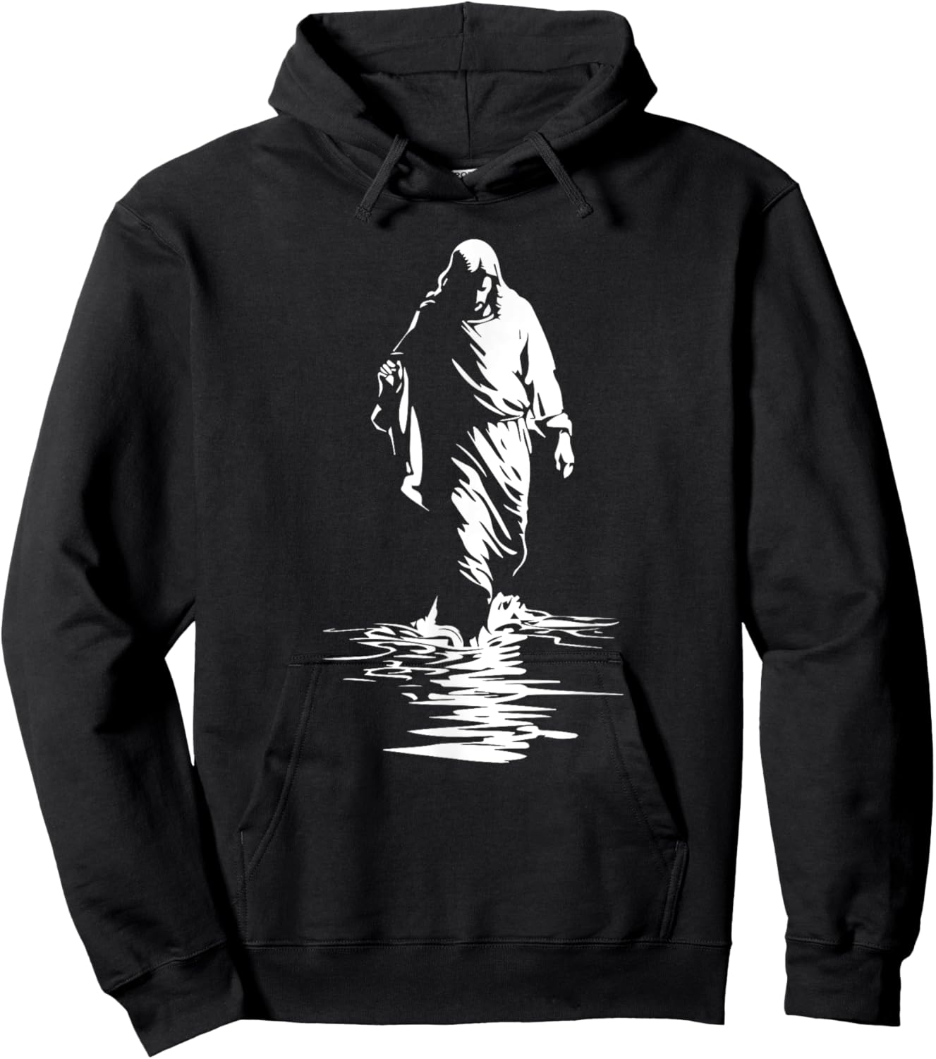 Walks On Water Jesus Hoodie - Hoodie | Black