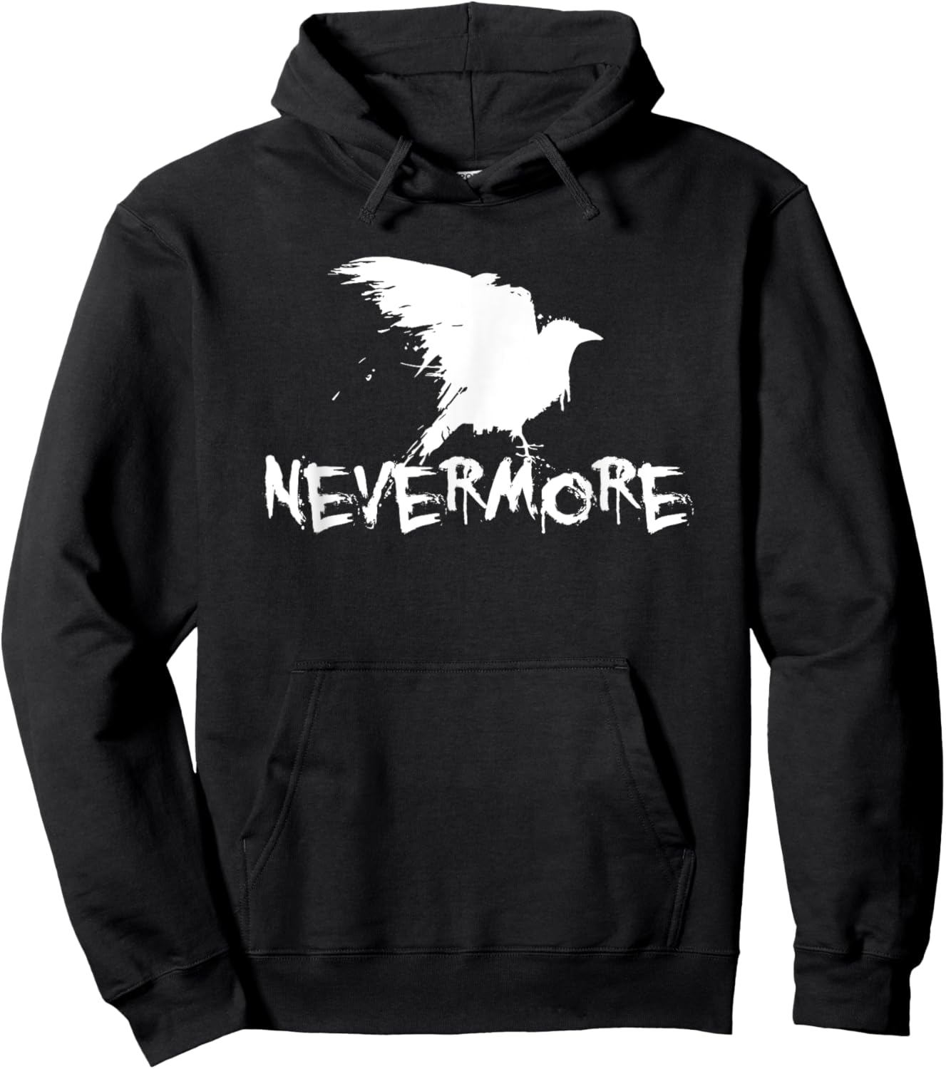 Quoth The Raven Nevermore by Edgar Allan Poe Gothic Crow Hoodie - Hoodie | Black