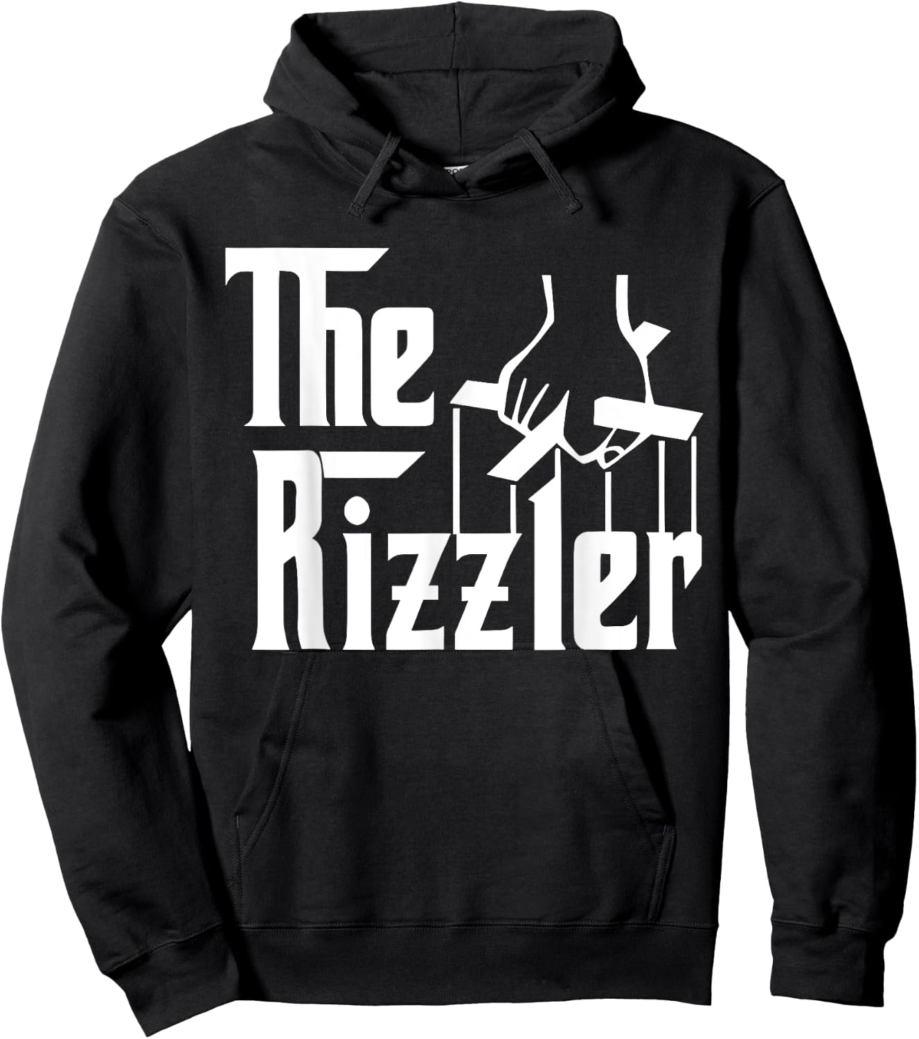 The Funny Rizzler Big Justice Apparel Men Women -Adults , Black, Small, Short Sleeve, Modern, Graphic Hoodie - Hoodie | Black