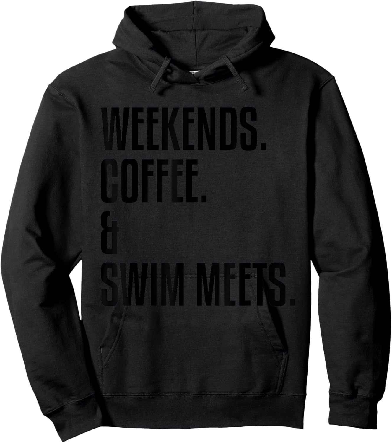 Swimming Coach, Weekends Coffee and Swim Meets, Swimmer Hoodie - Hoodie | Black
