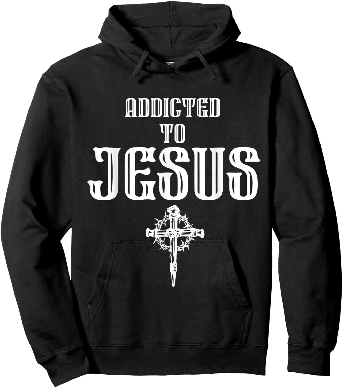 Addicted to Jesus - Christian Faith Religious Icon - Dagger Hoodie - Hoodie | Black