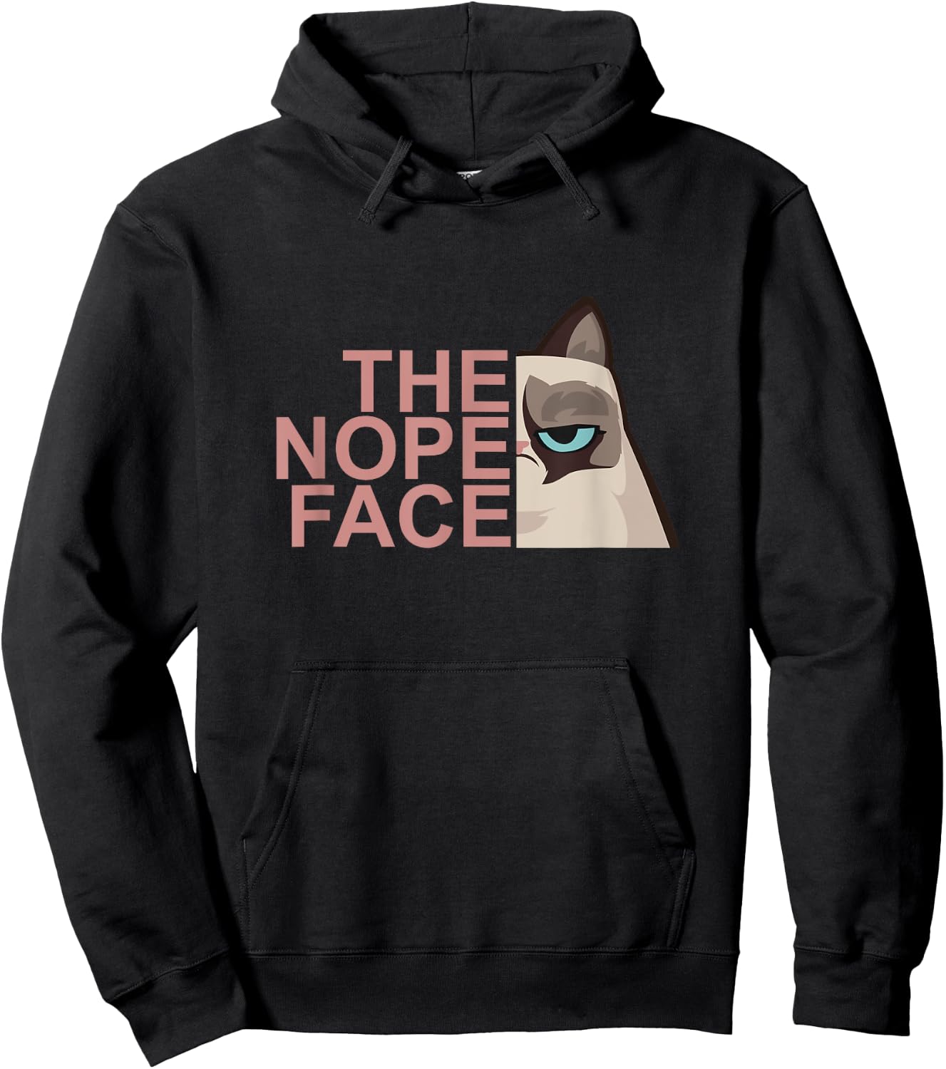 The Nope Face Cute Funny Hoodie - Hoodie | Black
