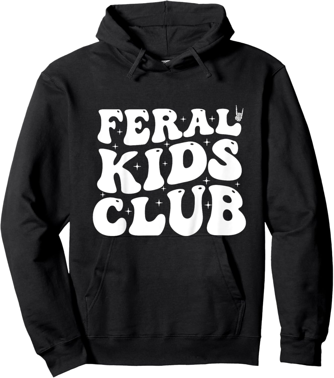 Kids Funny Feral Kids Club Hoodie - Hoodie | Black