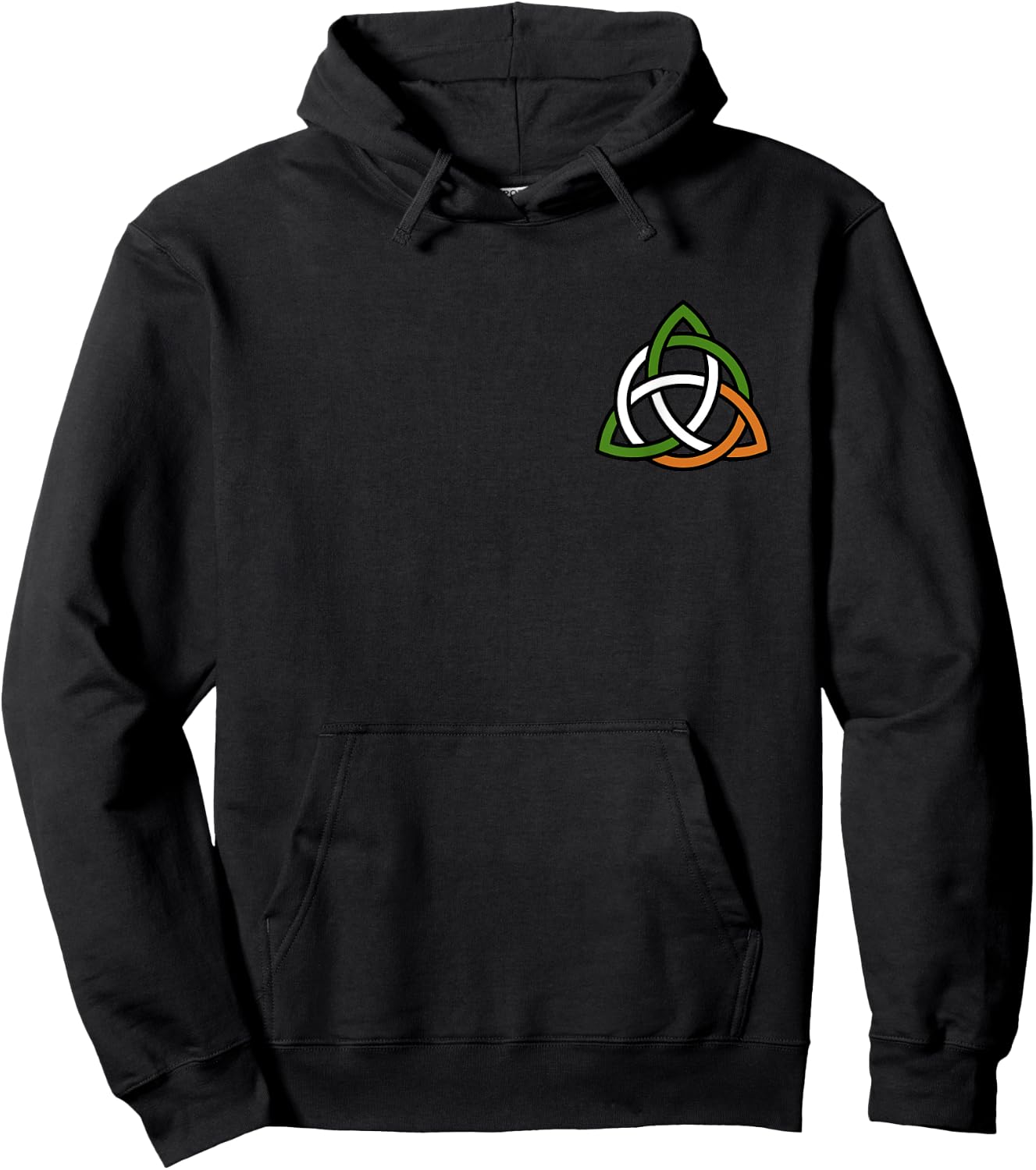Irish Celtic Cross Knot Ireland Flag Clover Hoodie - Hoodie | Black