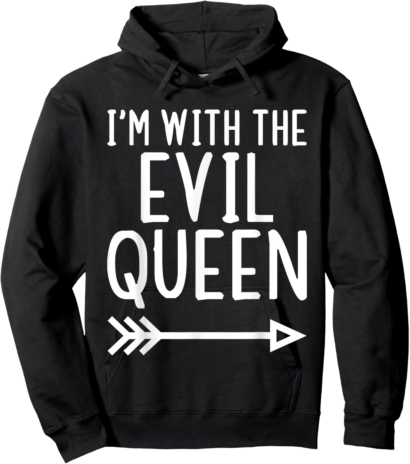 I'm With The Evil Queen Funny Matching Halloween Costume Hoodie - Hoodie | Black