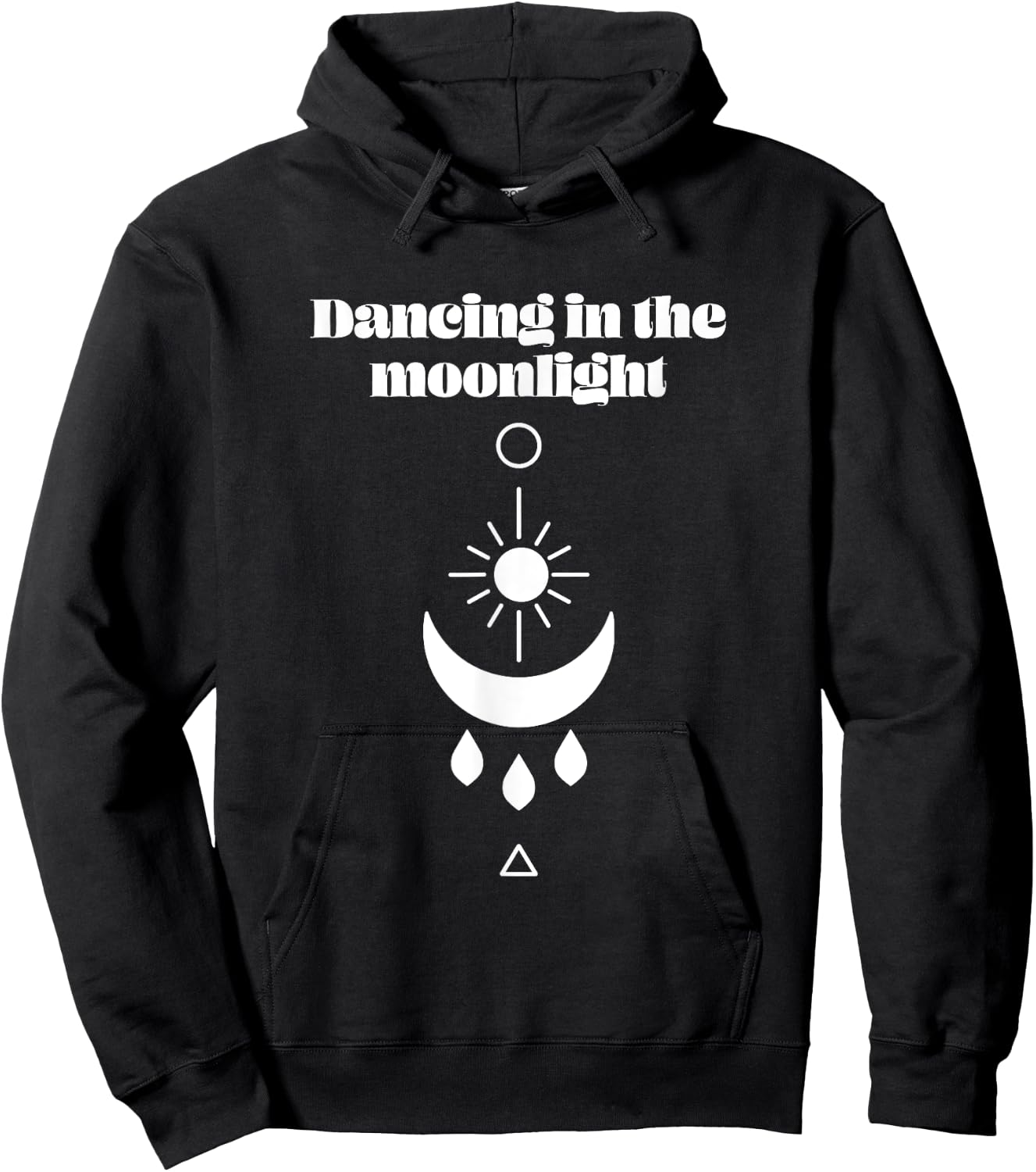 Just A Girl Dancing in the Moonlight Boho Moon Design Shirt Hoodie - Hoodie | Black