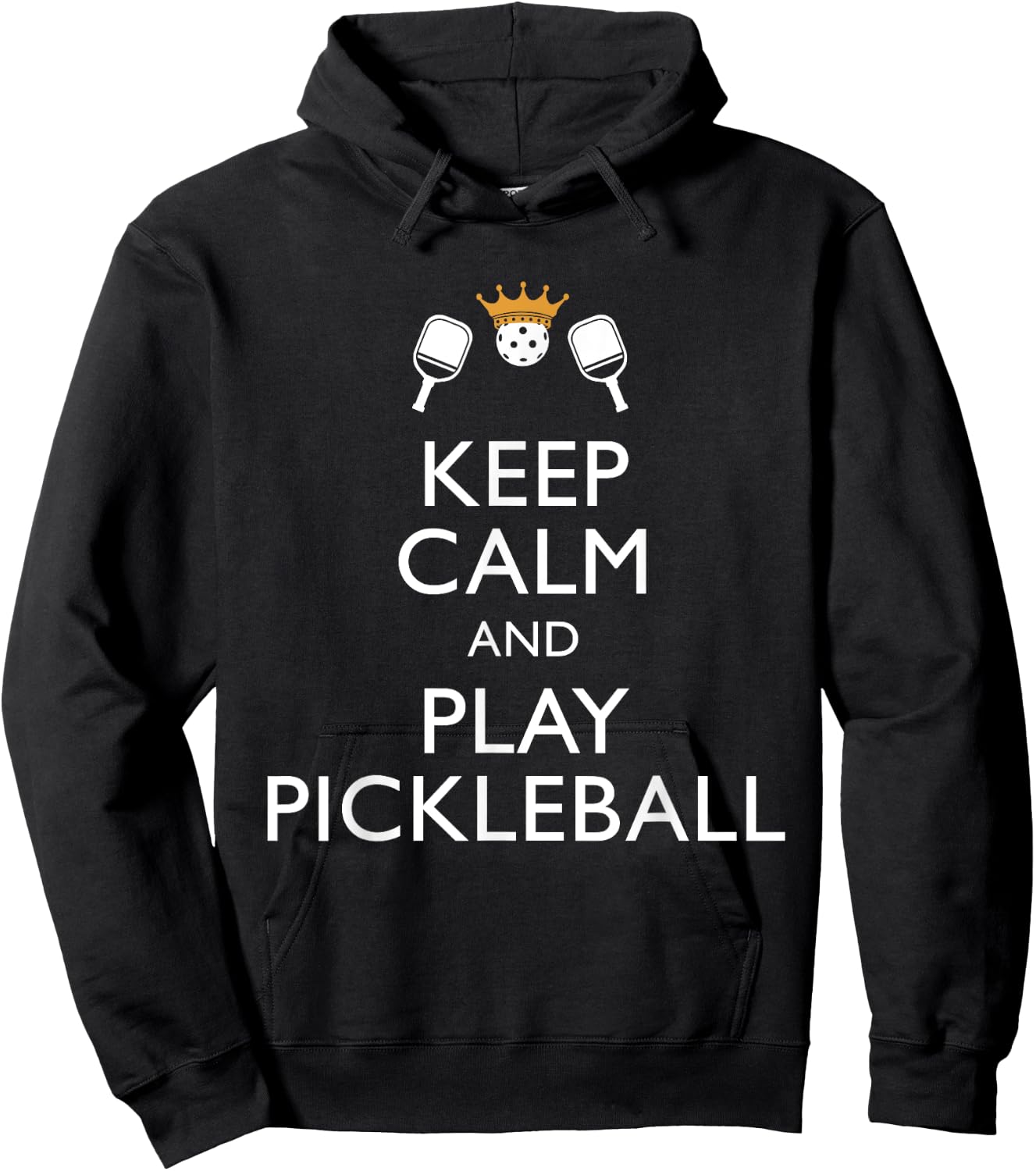 Keep Calm and Play Pickleball Funny Pickleball Player Sport Hoodie - Hoodie | Black