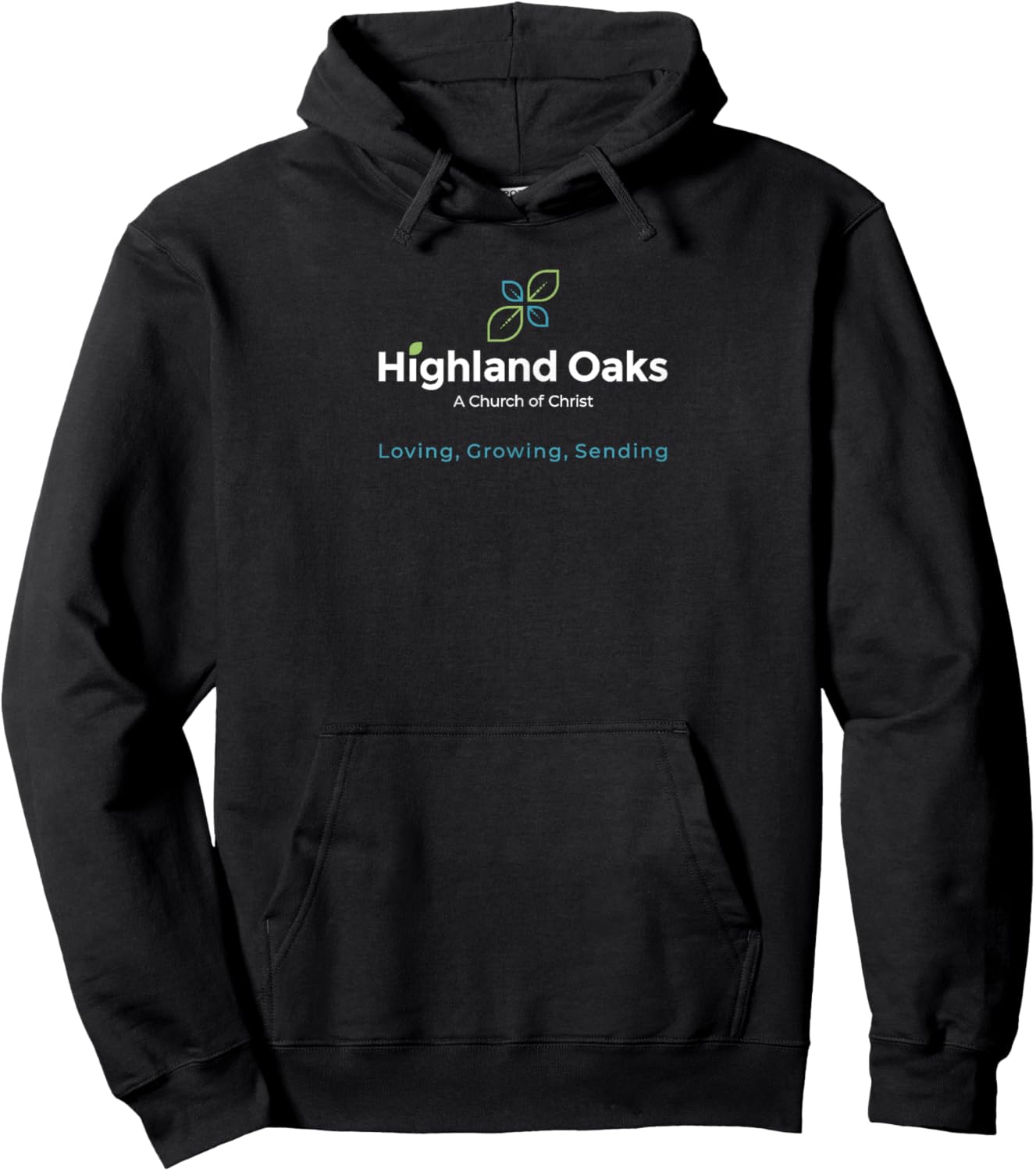 KLM Design - HOCC Highland Oaks - Loving, Growing, Sending Classic Black Short Sleeve Hoodie - Hoodie | Black