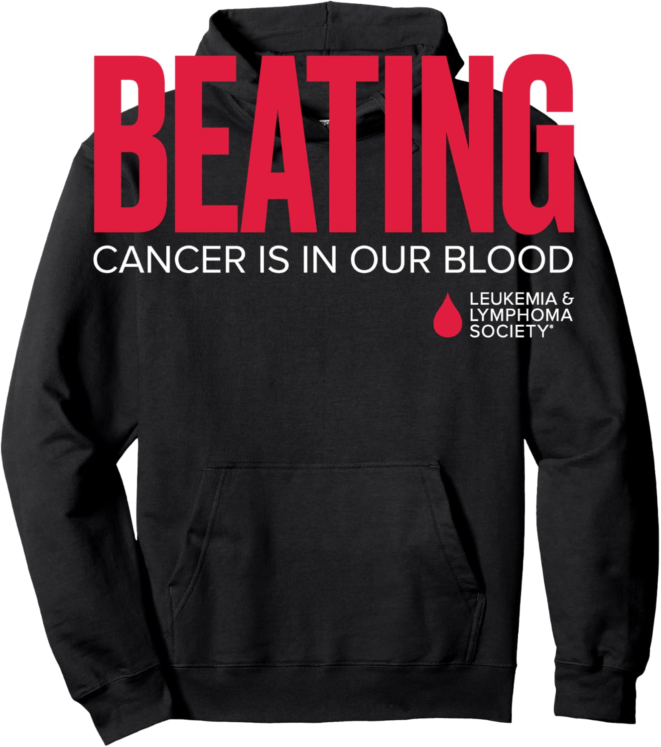 LLS - Beating Cancer is in Our Blood - T Shirt Hoodie - Hoodie | Black