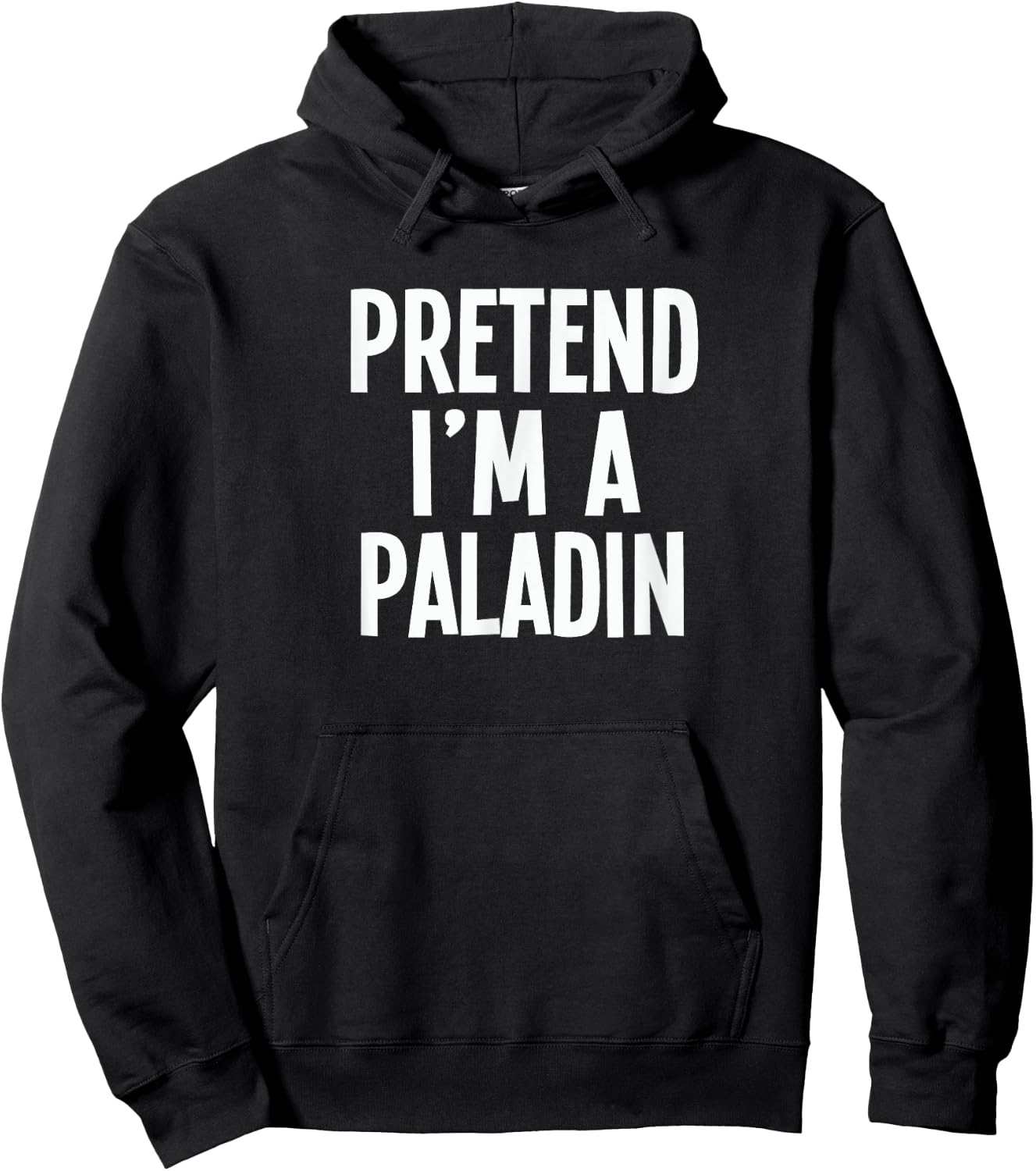 Lazy RPG Costume Shirt - Pretend I'm A Paladin Hoodie - Hoodie | Black