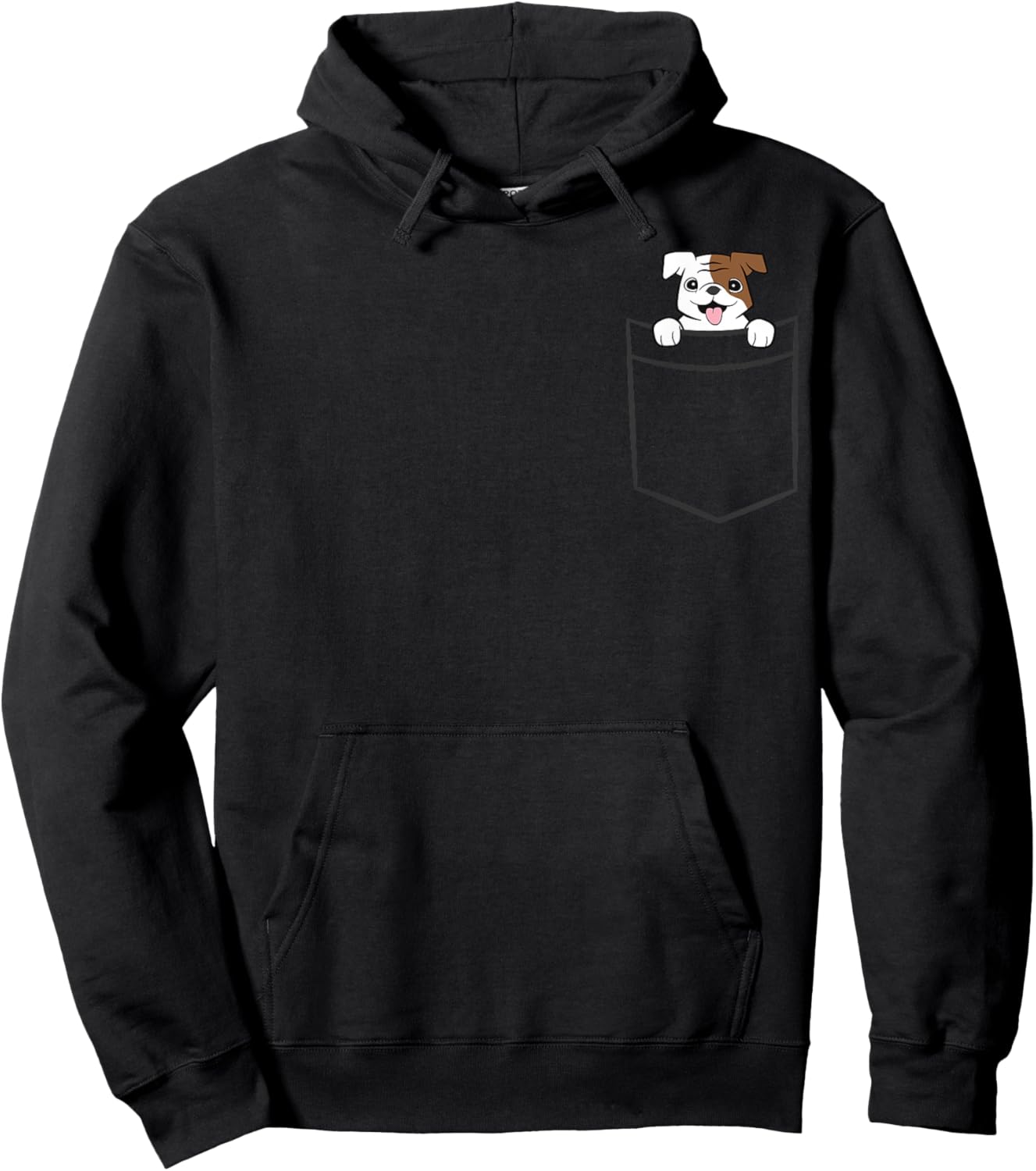 English Bulldog In The Pocket Cute English Bulldog Hoodie - Hoodie | Black