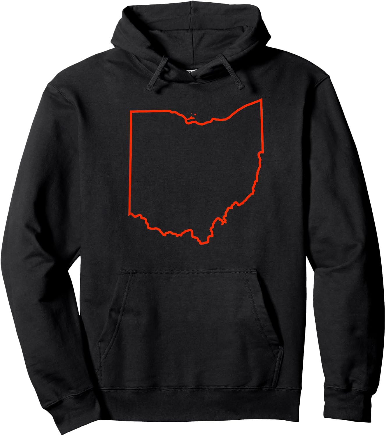 Ohio red outline Hoodie - Hoodie | Black