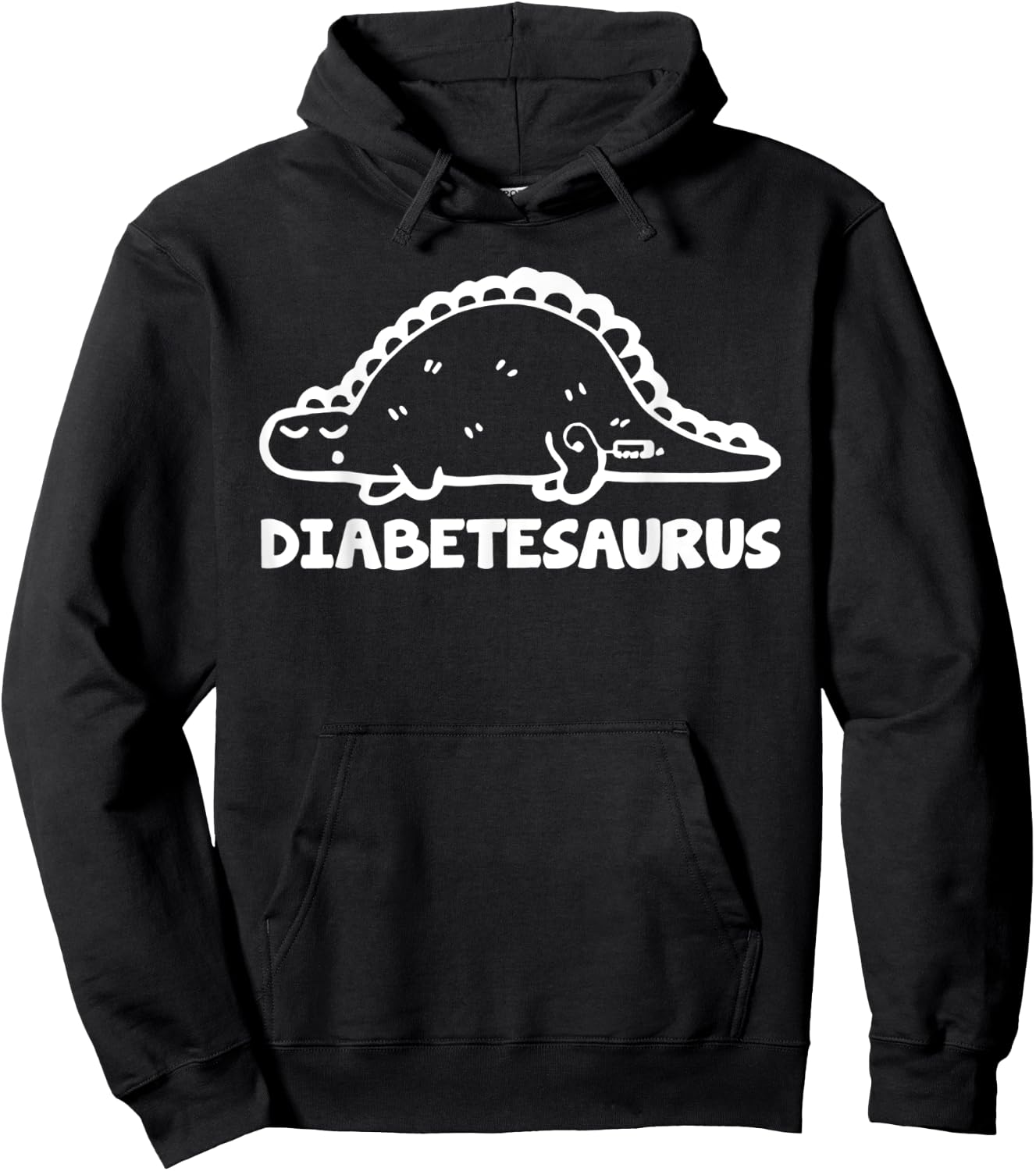 Diabetesaurus Funny Diabetes Dinosaur Hoodie - Hoodie | Black