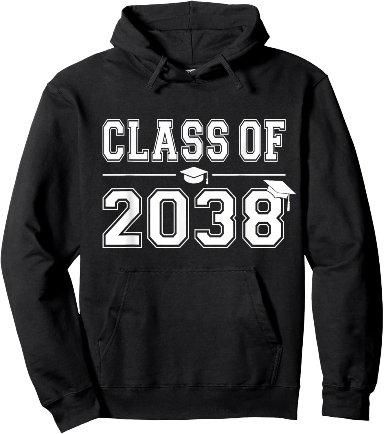 Class of 2038 Grow With Me First Day of School Graduation Hoodie - Hoodie | Black
