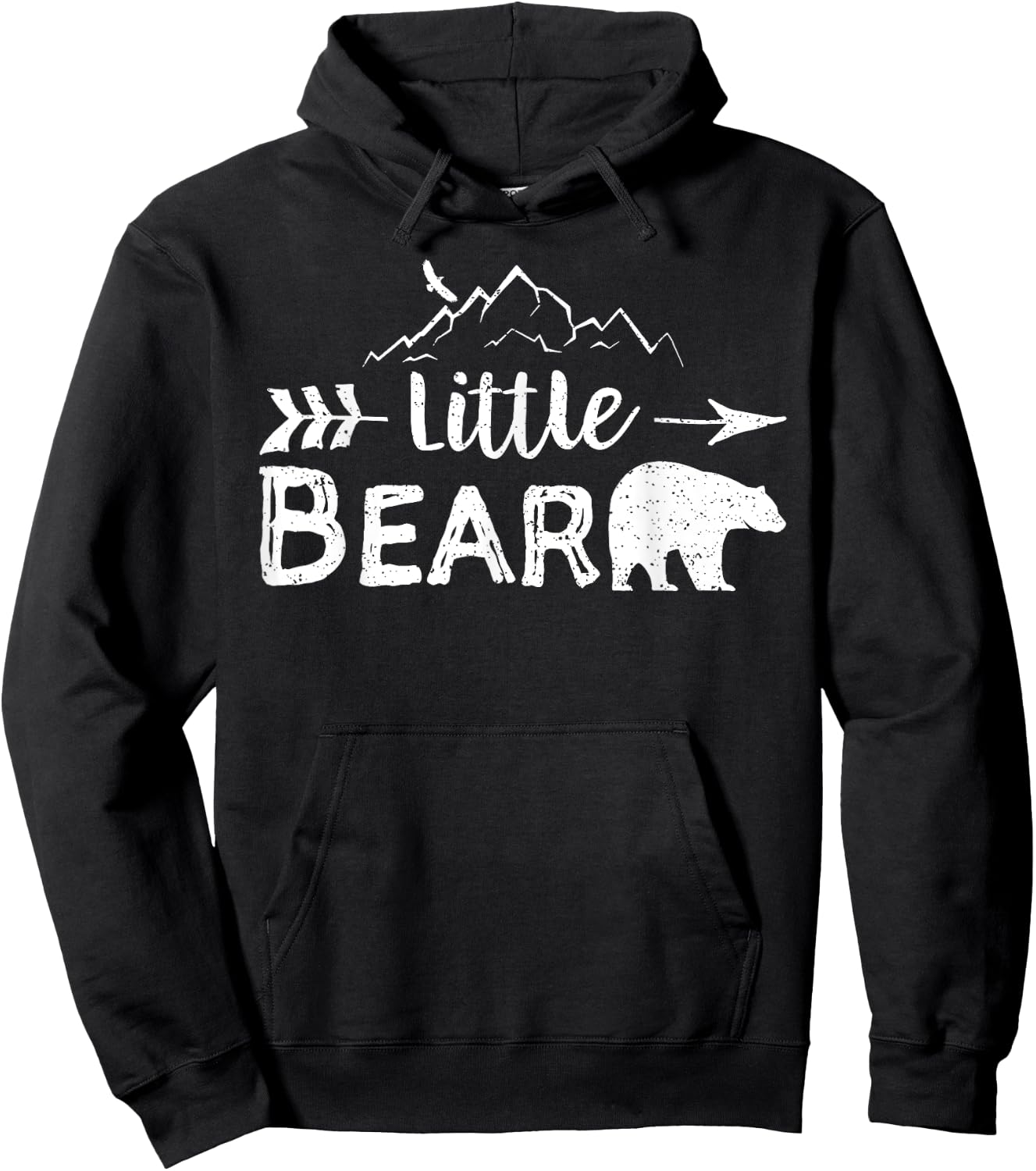 Little Bear Shirt Matching Family Mama Papa Bear Camping Hoodie - Hoodie | Black