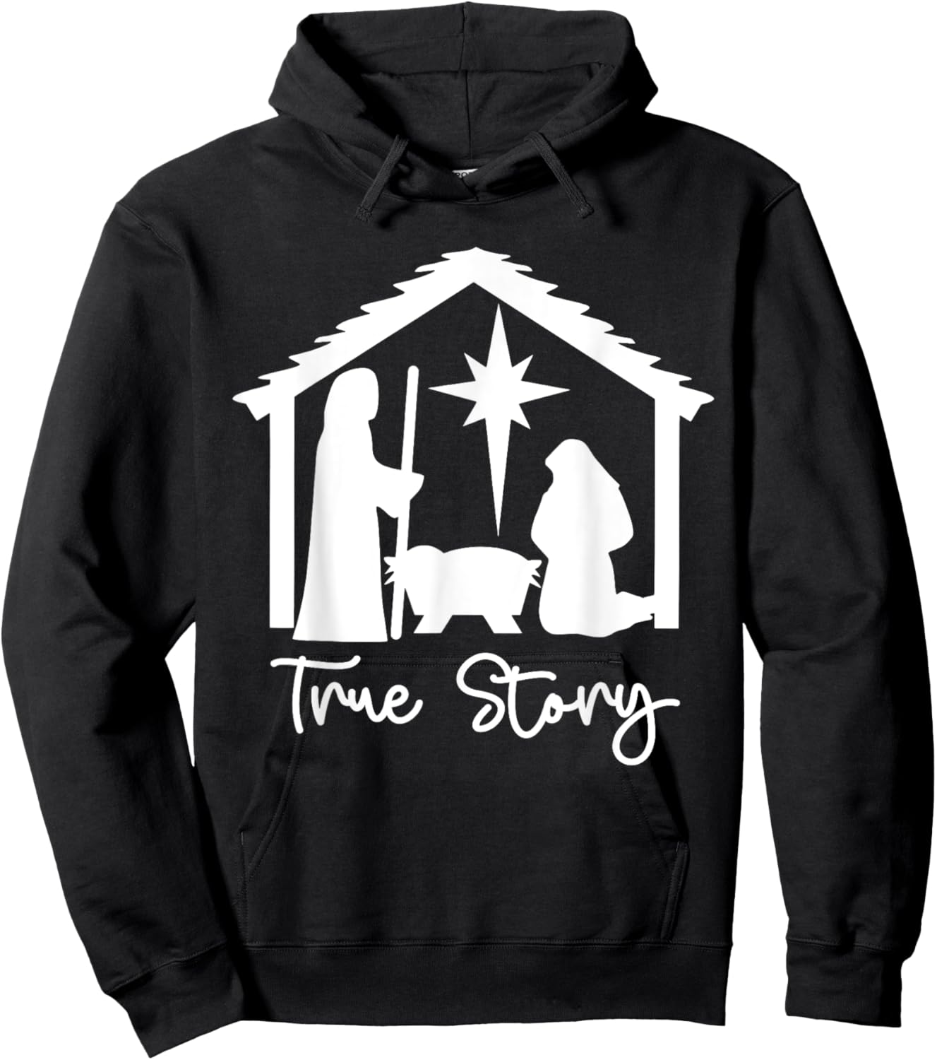 Christian Religious Christmas Nativity Scene True Story Hoodie - Hoodie | Black