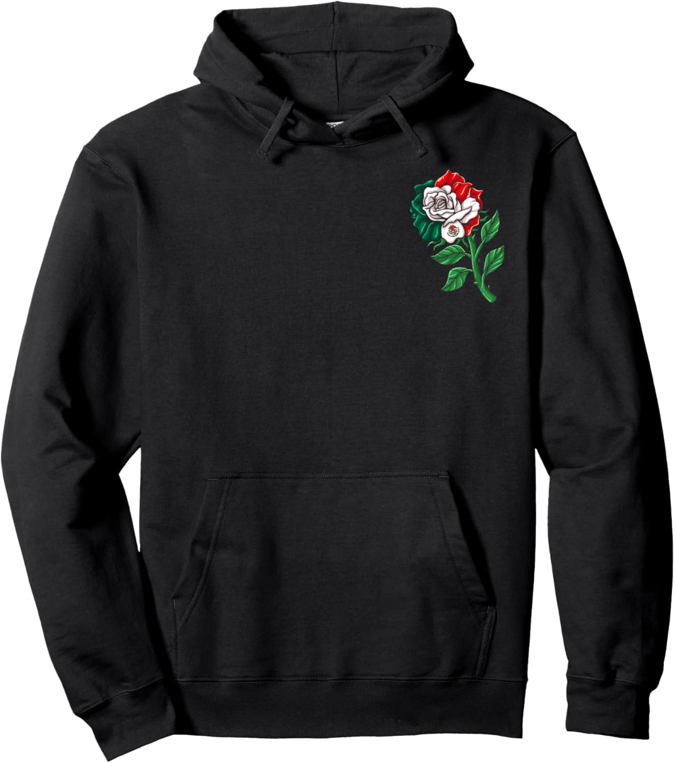 Mexico Gift Rose Tijuana Mexican Hispanic Pride Poncho Hoodie - Hoodie | Black