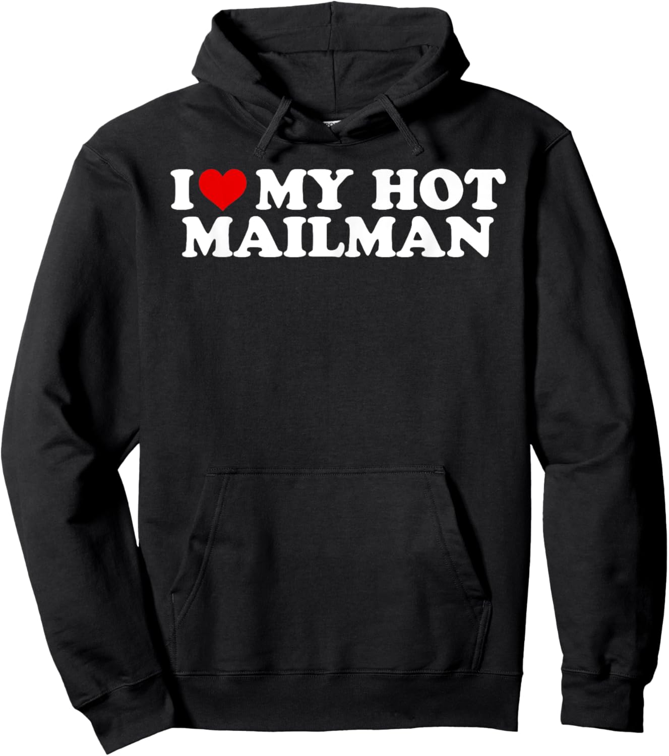 I Love My Hot Mailman Boyfriend Couple Matching Hoodie - Hoodie | Black