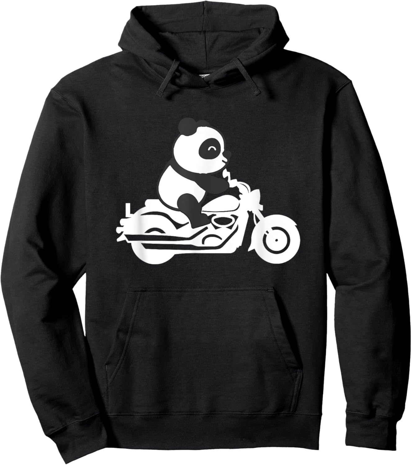 Panda Motorcycle Biker Panda Bear Motorcycle Bicycle Motorsport Hoodie - Hoodie | Black