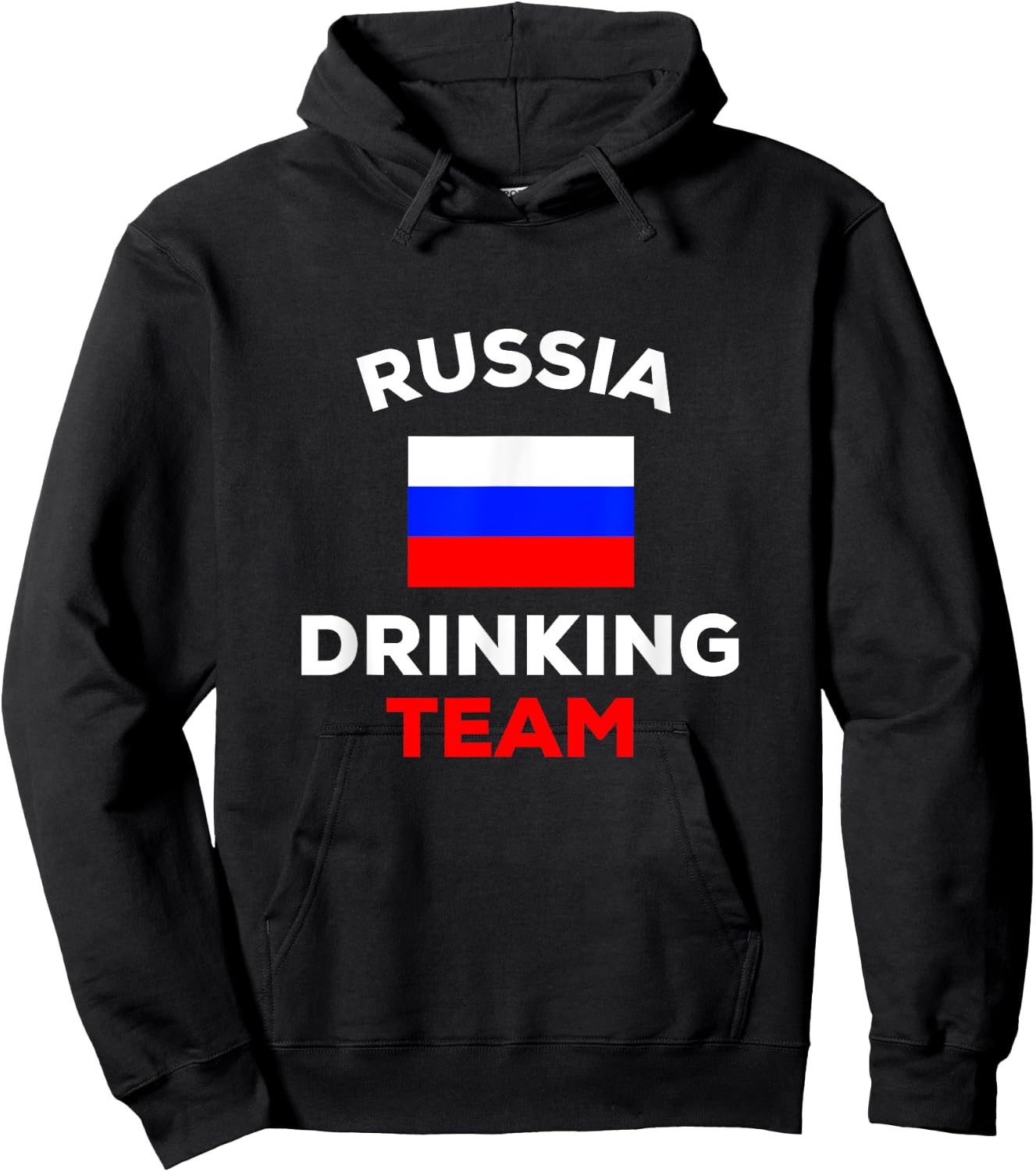 Russia Drinking Team Russian Flag Country Beer Funny Party Hoodie - Hoodie | Black